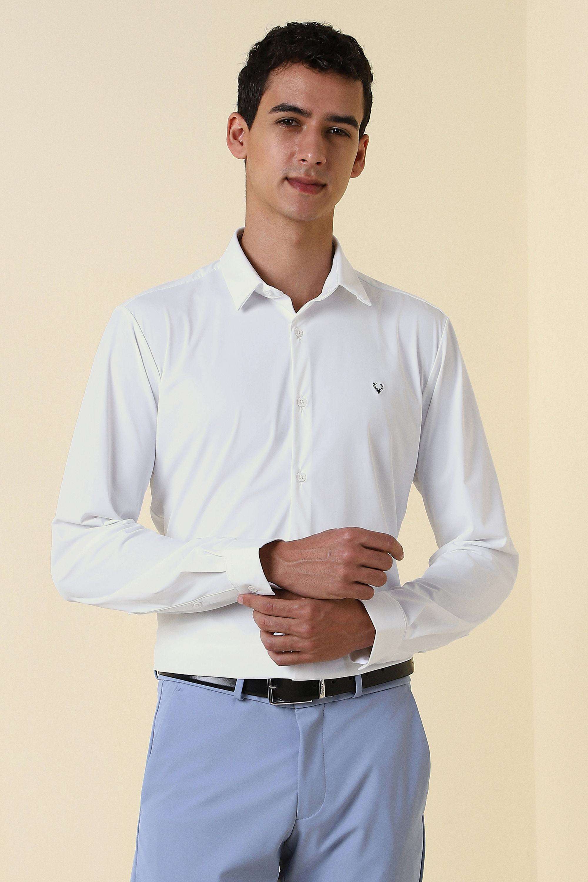 Solid-Nylon-Terry-Slim-Fit-Men-s-Shirt