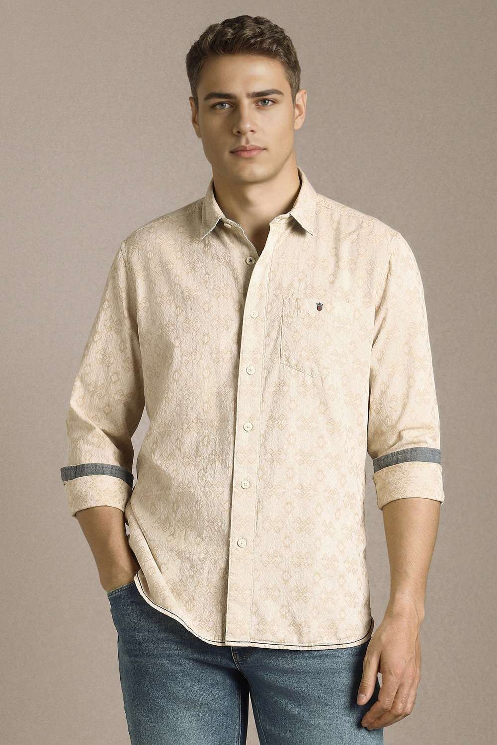 Solid-Cotton-Slim-Fit-Men-s-Shirt