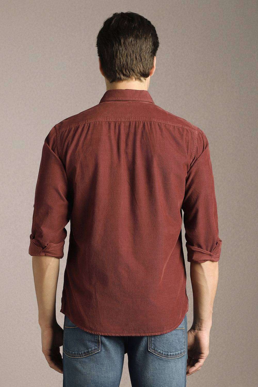 Solid-Cotton-Slim-Fit-Men-Casual-Wear-Shirt