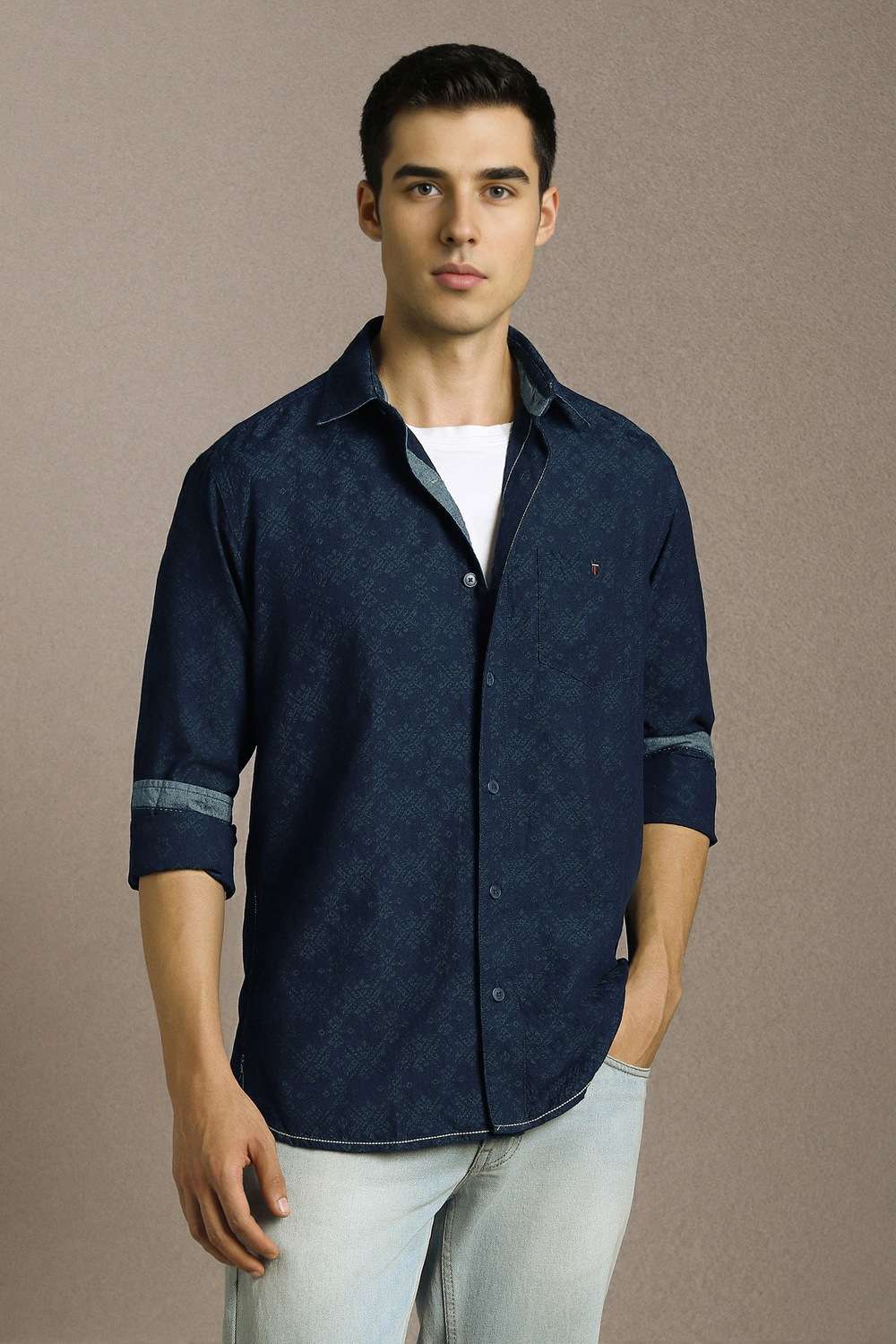 Solid-Cotton-Slim-Fit-Men-s-Shirt