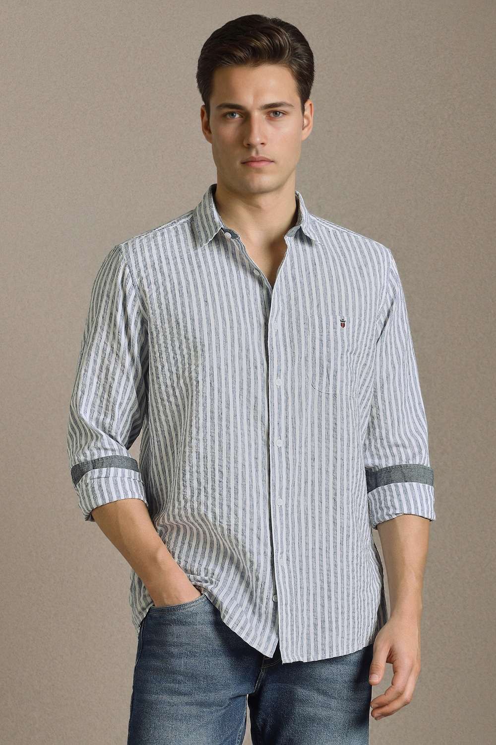 Stripes-Cotton-Blend-Slim-Fit-Men-s-Shirt