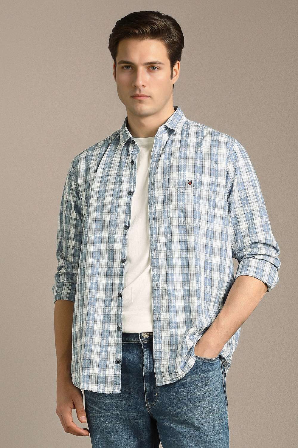 Checks-Cotton-Slim-Fit-Men-s-Shirt