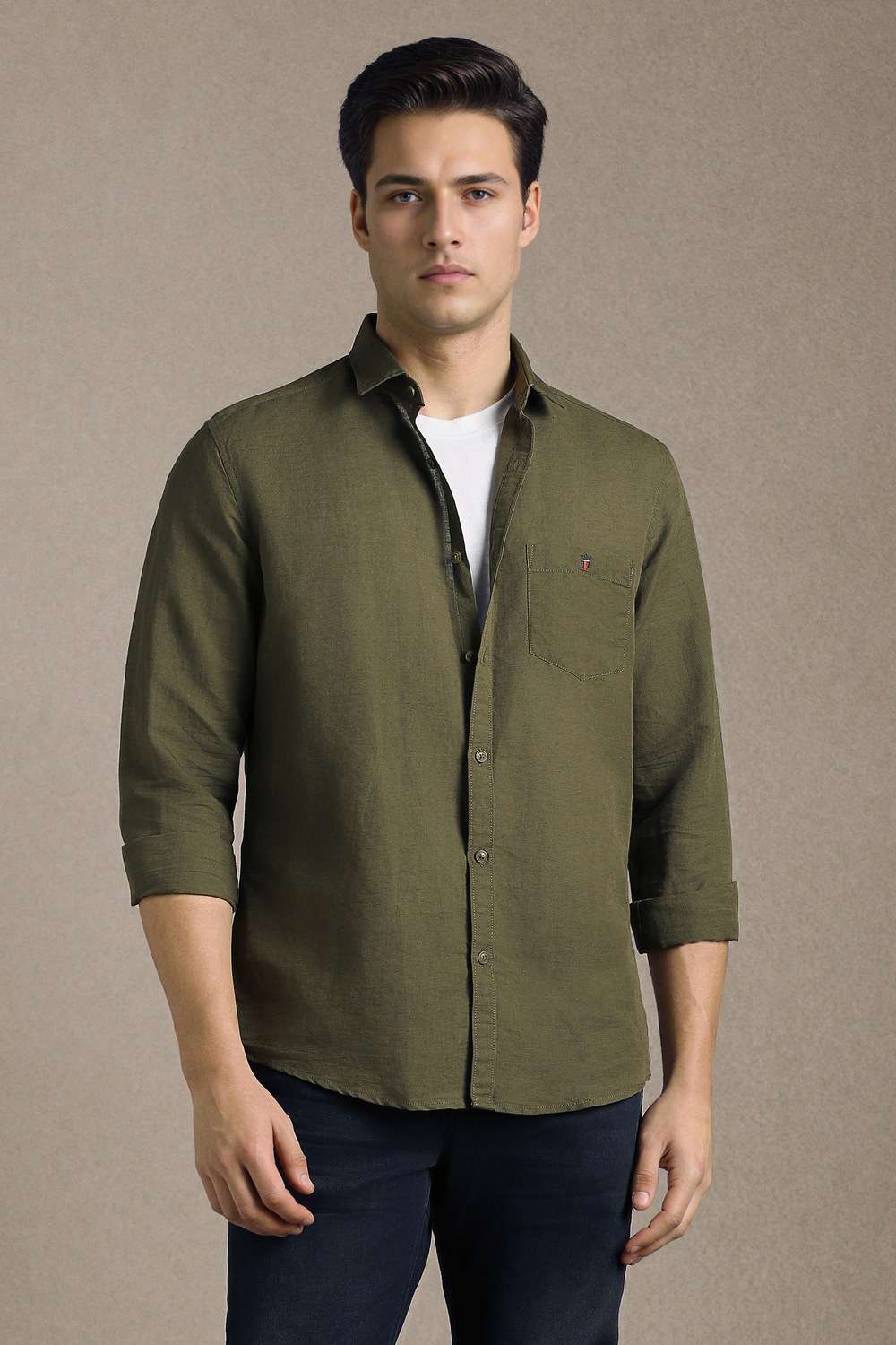 Solid-Cotton-Slim-Fit-Men-s-Shirt
