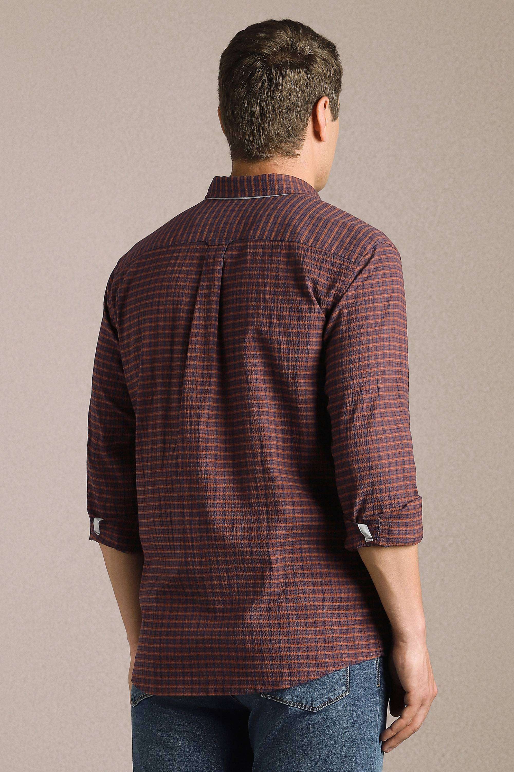 Checks-Cotton-Blend-Slim-Fit-Men-s-Shirt