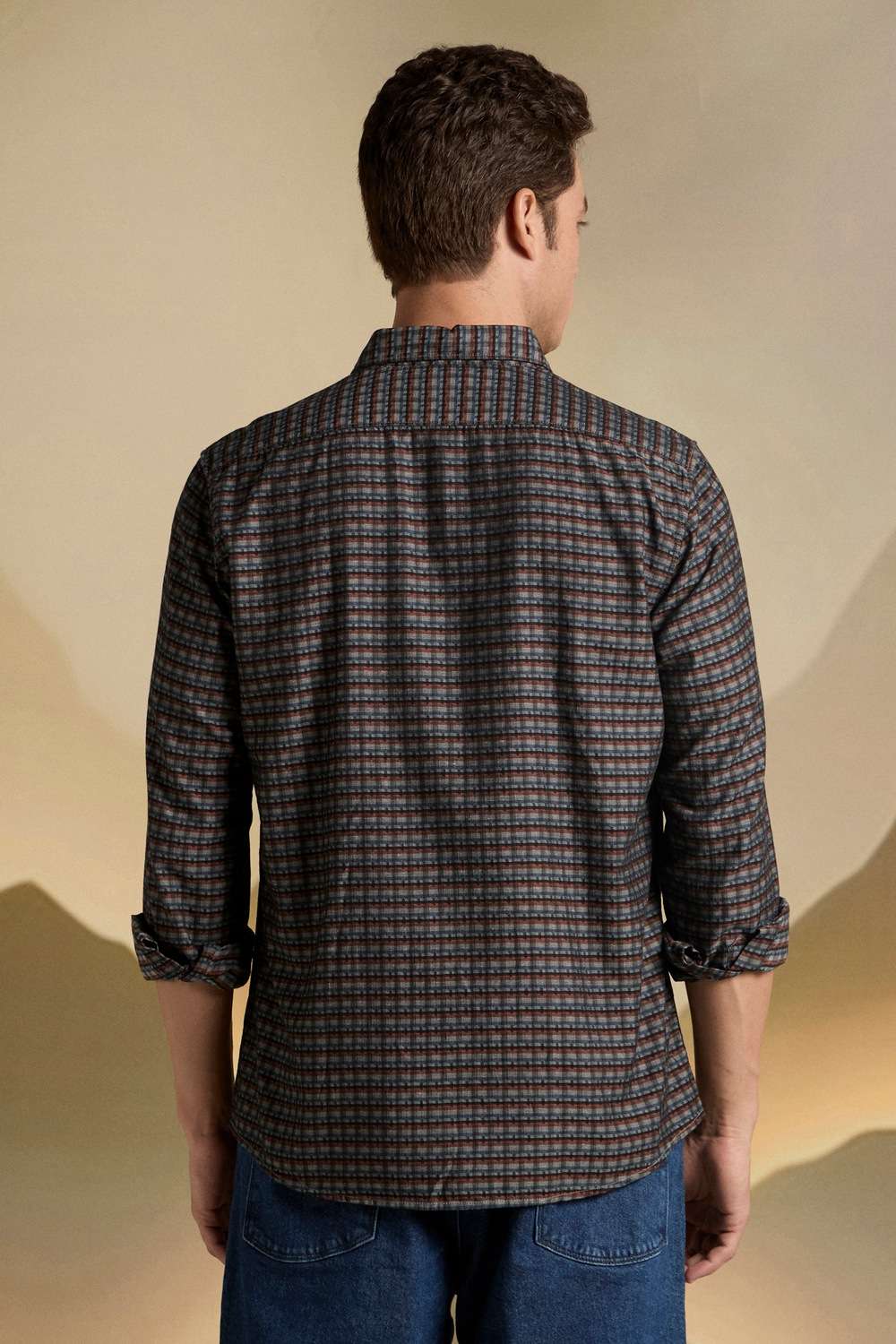 Checks-Cotton-Blend-Slim-Fit-Men-s-Shirt