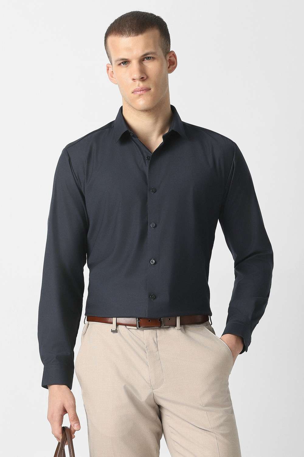 Solid-Blended-Fabric-Slim-Fit-Men-s-Party-Wear-Shirt