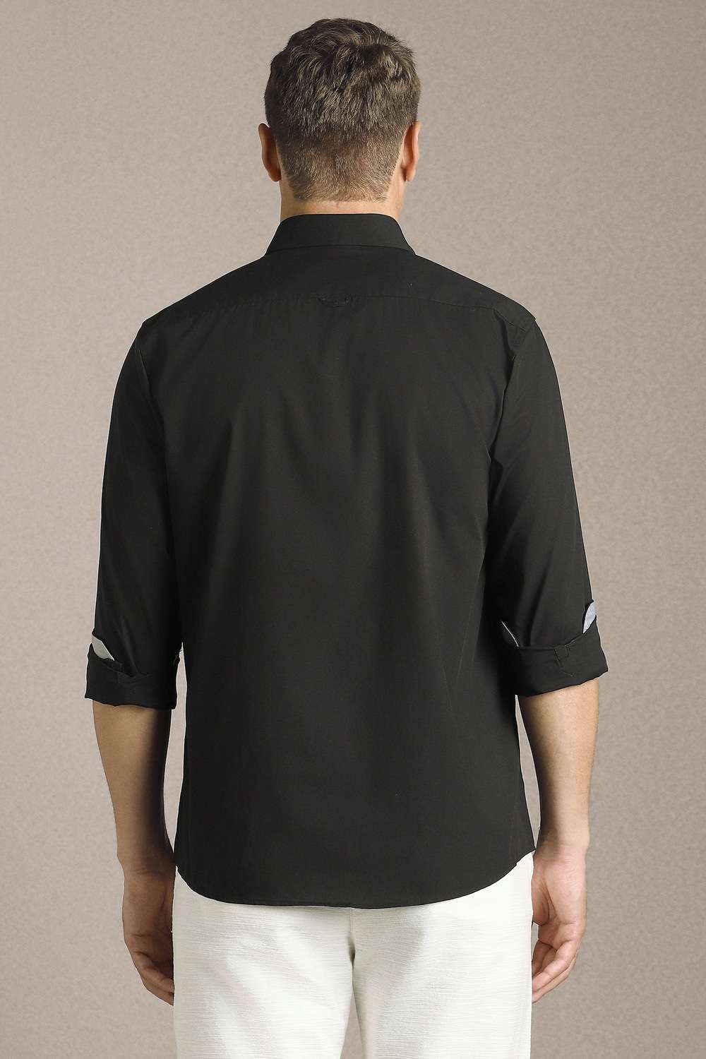 Solid-Cotton-Blend-Slim-Fit-Men-s-Shirt