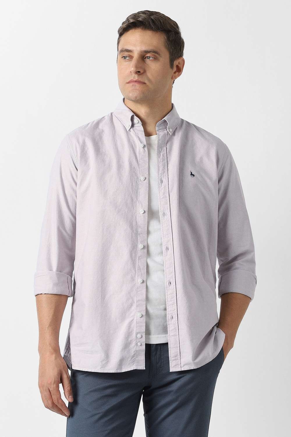 Solid-Cotton-Slim-Fit-Men-s-Shirt