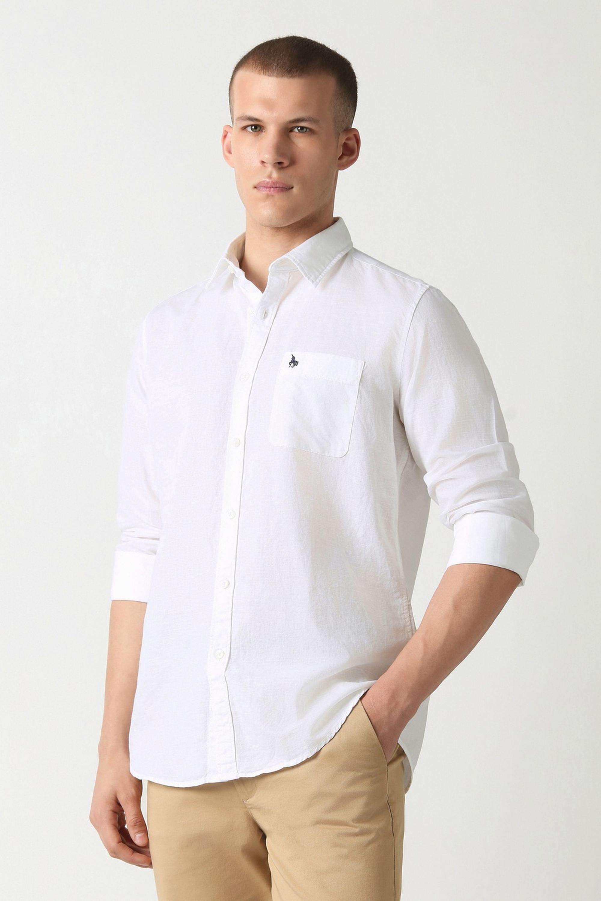 Solid-Blended-Fabric-Slim-Fit-Men-s-Casual-Wear-Shirt