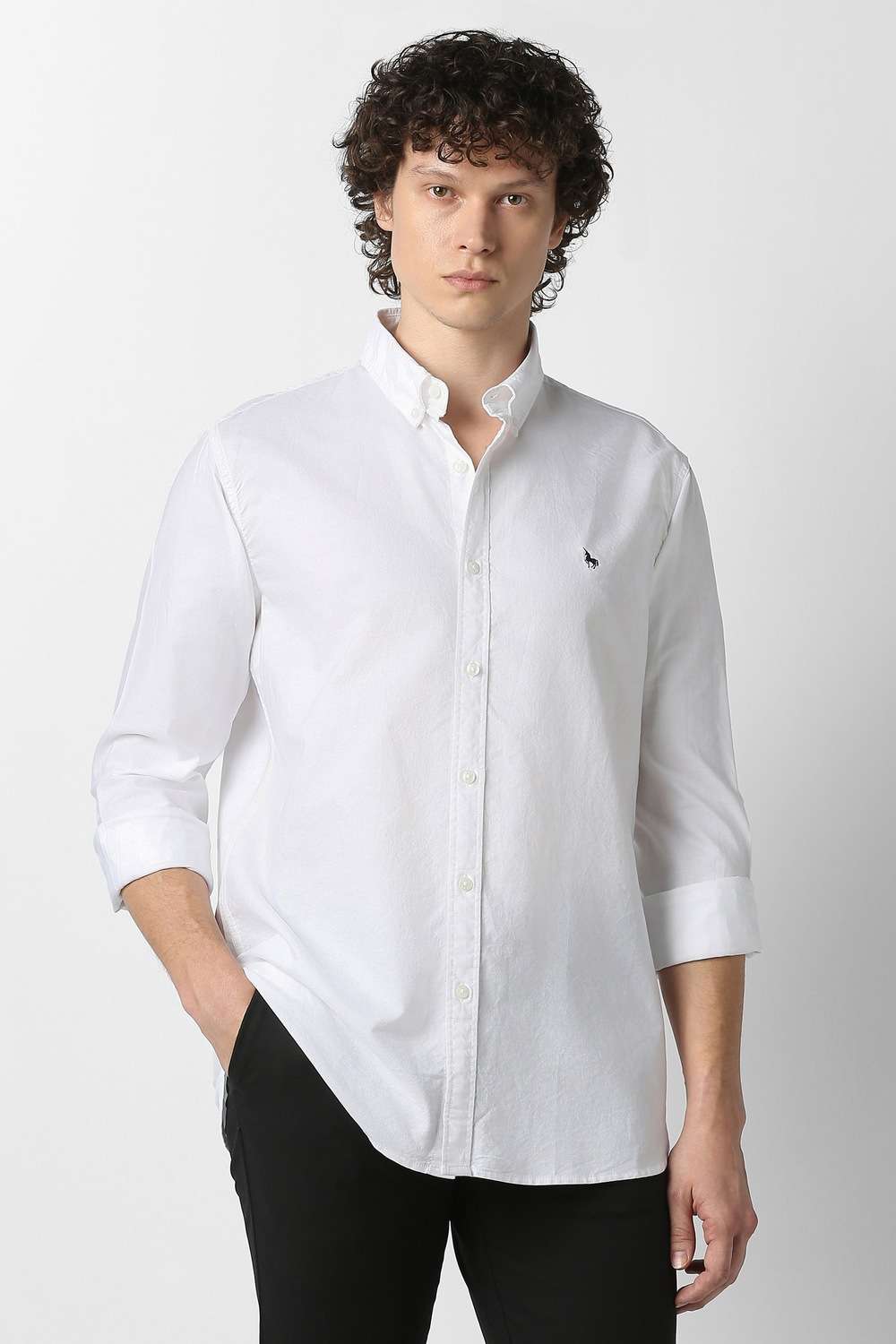Solid-Cotton-Slim-Fit-Men-s-Shirt