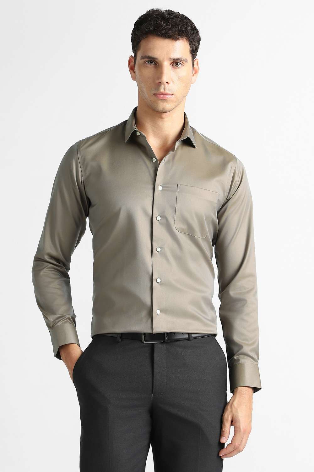 Solid-Cotton-Slim-Fit-Men-s-Shirt