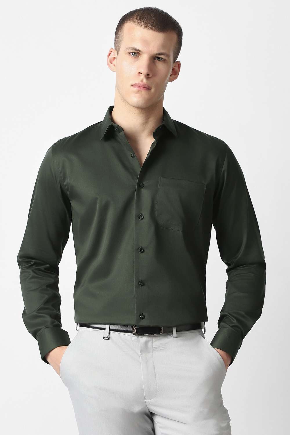 Solid-Cotton-Slim-Fit-Men-s-Formal-Wear-Shirt