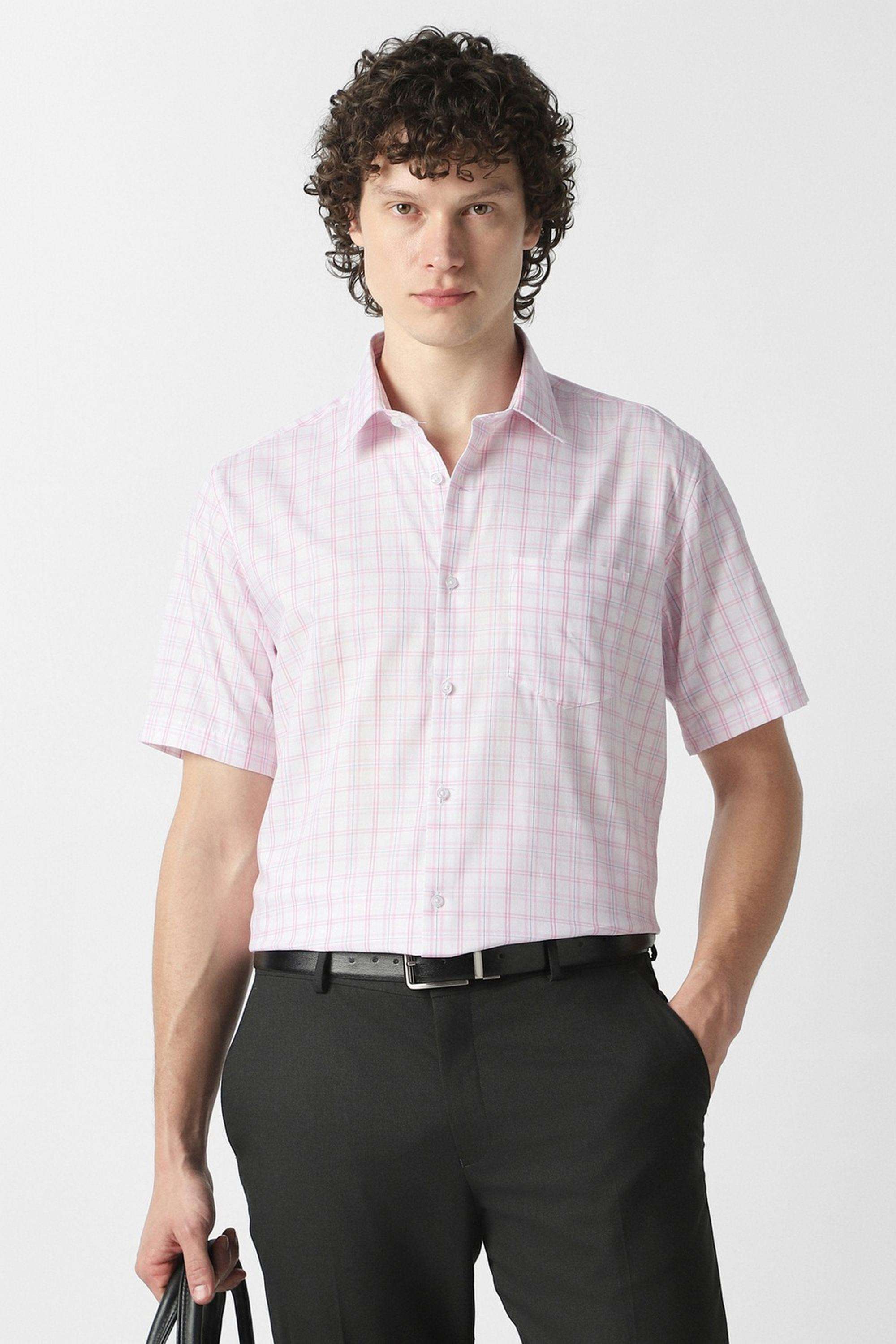 Checks-Cotton-Regular-Fit-Men-s-Formal-Wear-Shirt