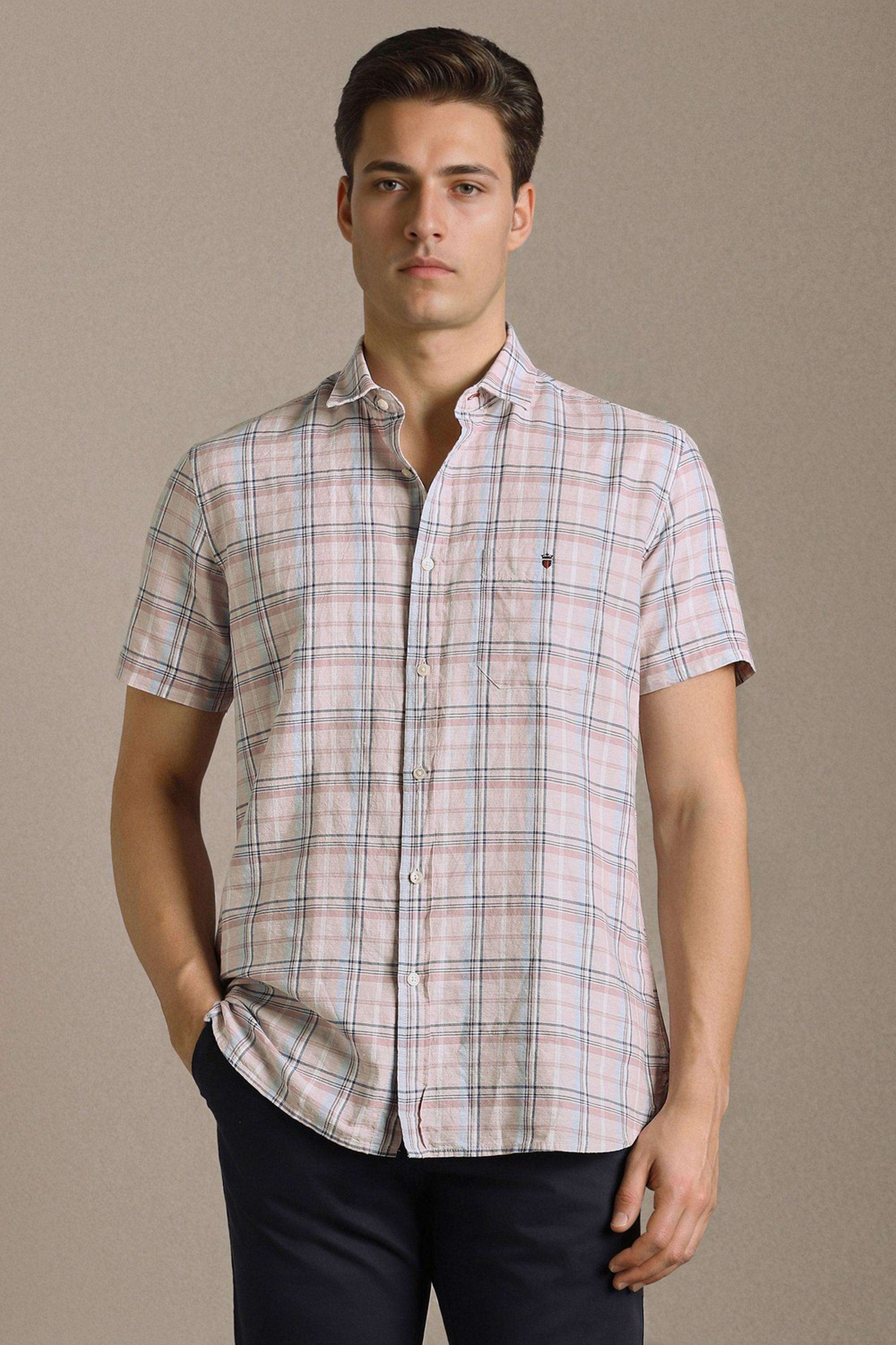 Checks-Cotton-Blend-Slim-Fit-Men-s-Shirt