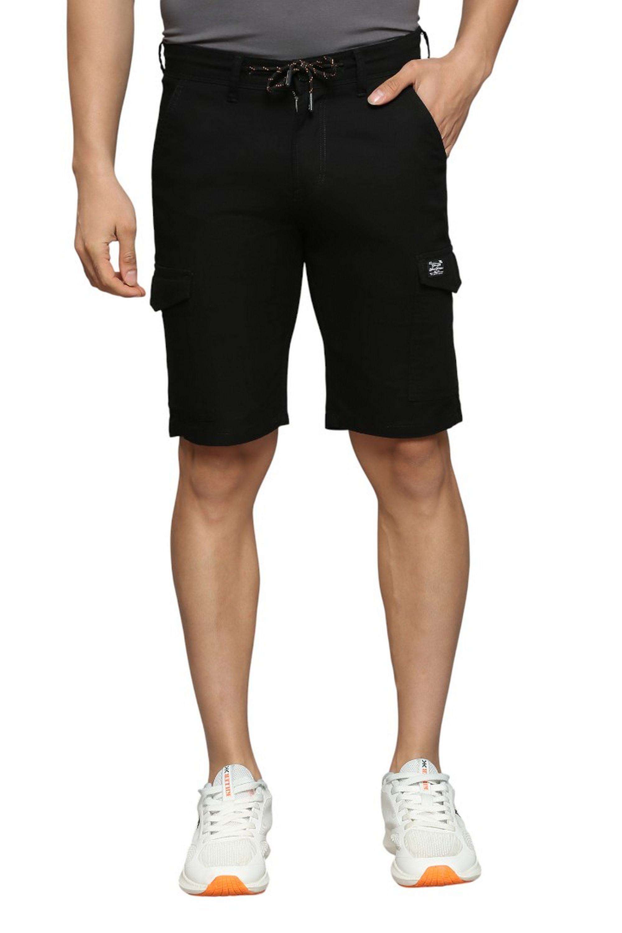 Solid-Cotton-Regular-Fit-Men-s-Shorts
