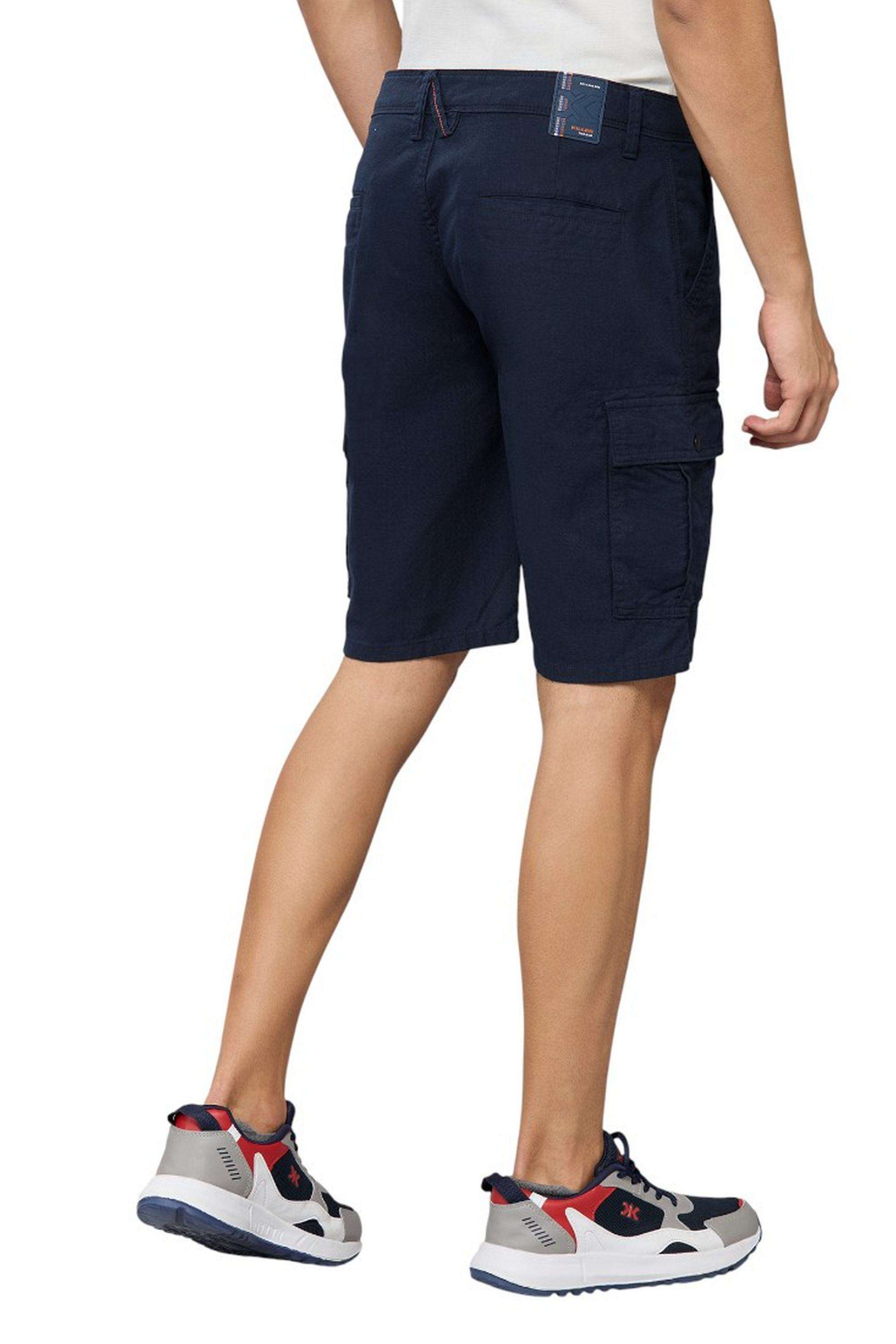 Solid-Cotton-Stretch-Regular-Fit-Men-s-Shorts