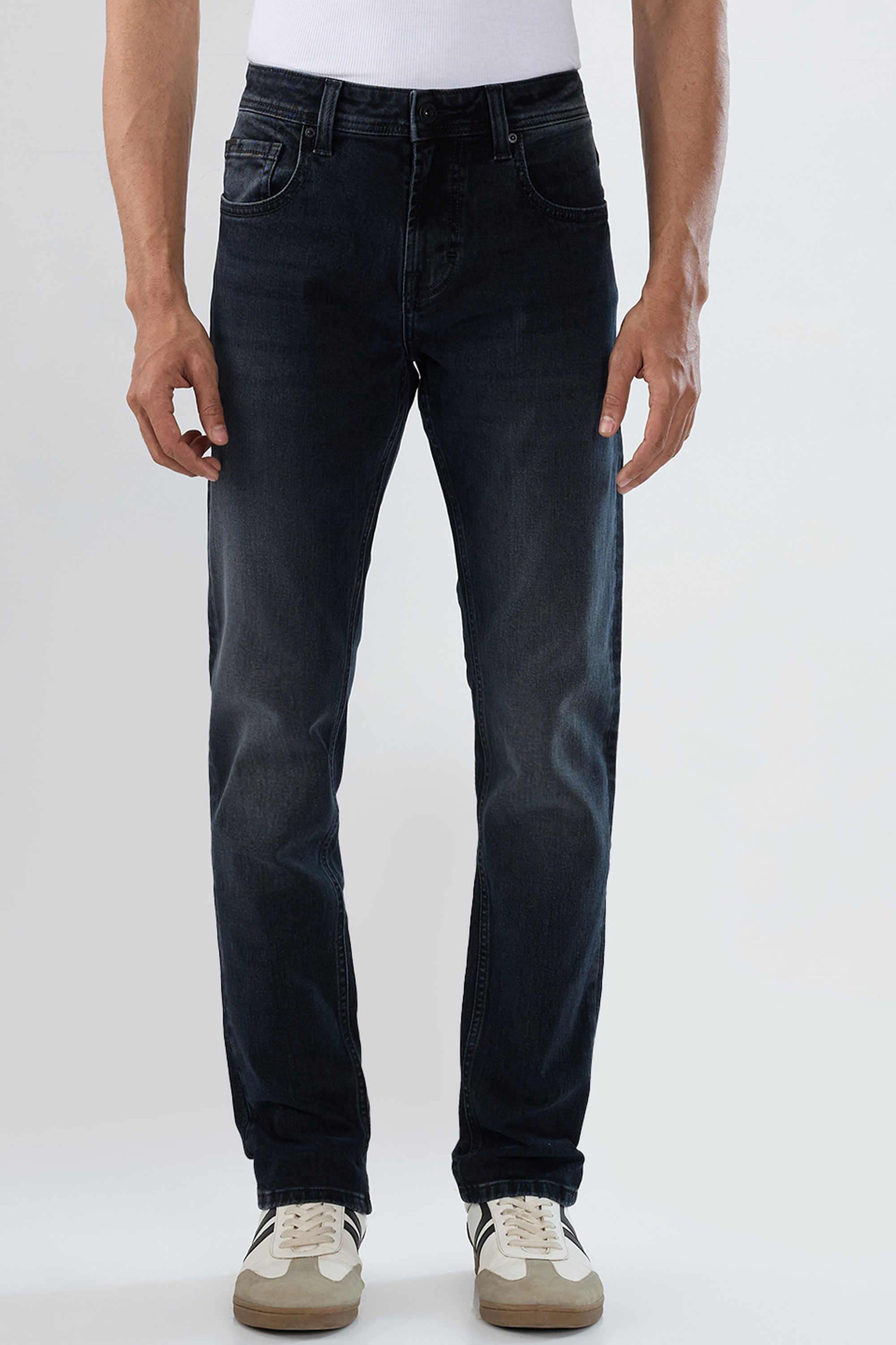 Solid-Cotton-Stretch-Skinny-Fit-Men-s-Jeans