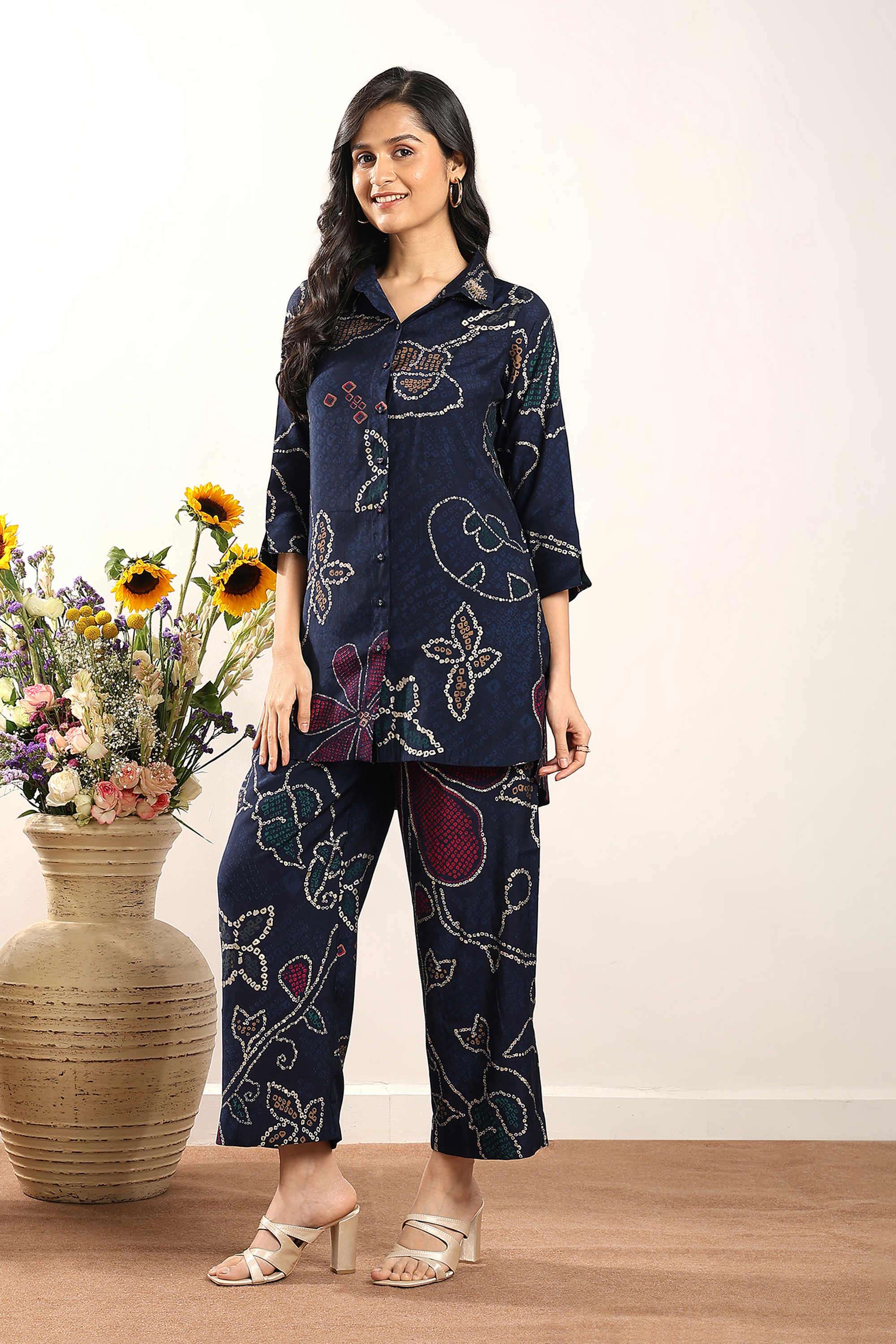 silver lime Printed Viscose Woven Women's Co-Ord Set-picture-12