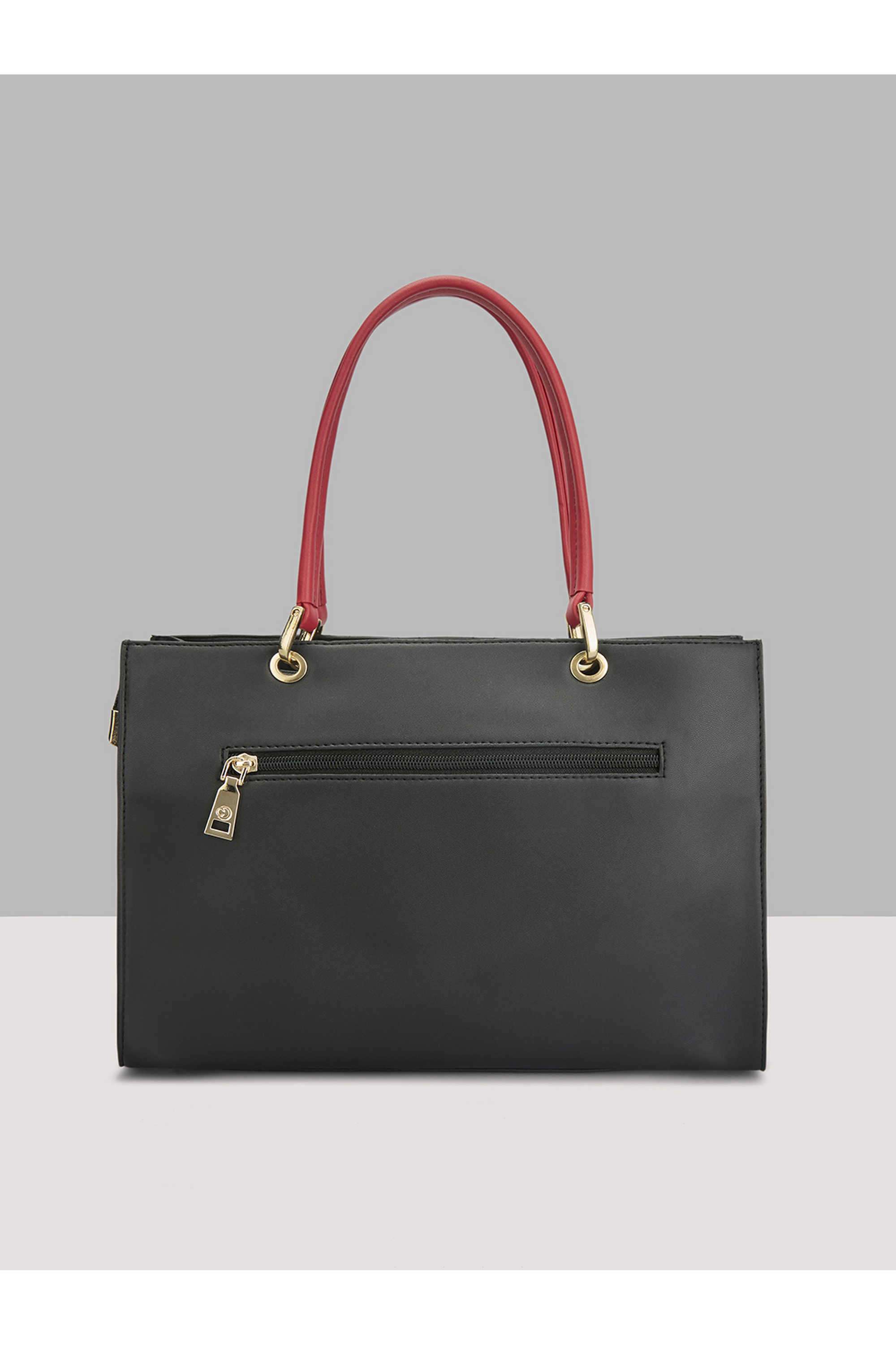 Zipper-Faux-Leather-Women-Everyday-Satchel