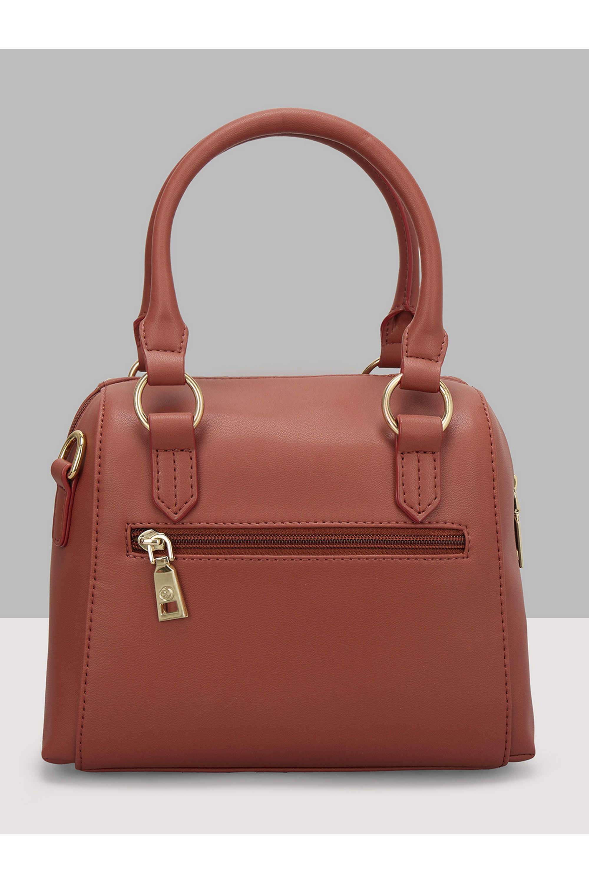 Zipper-Faux-Leather-Women-Everyday-Satchel