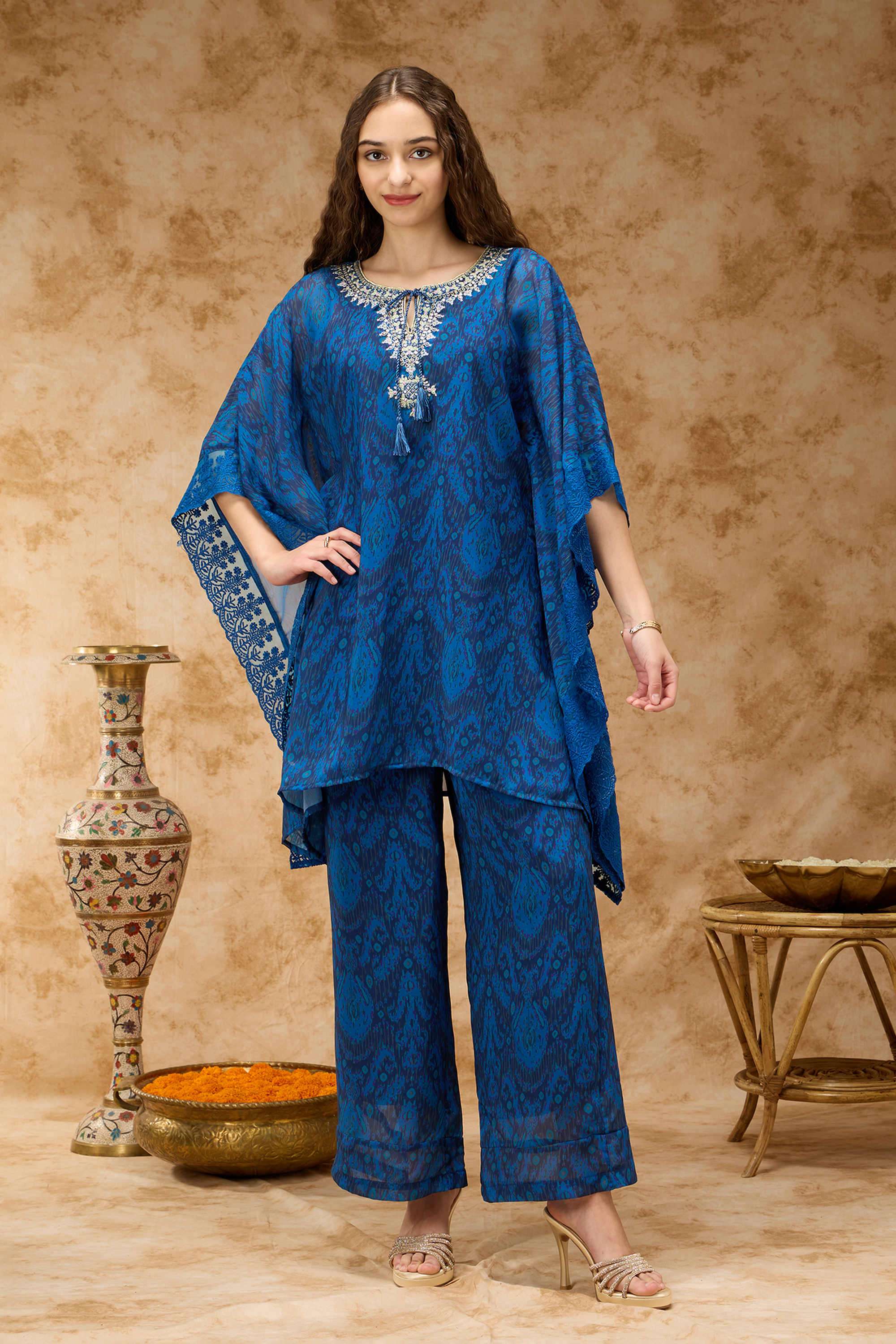 silver lime Printed Polyester Woven Women's Co-Ord Set-picture-12