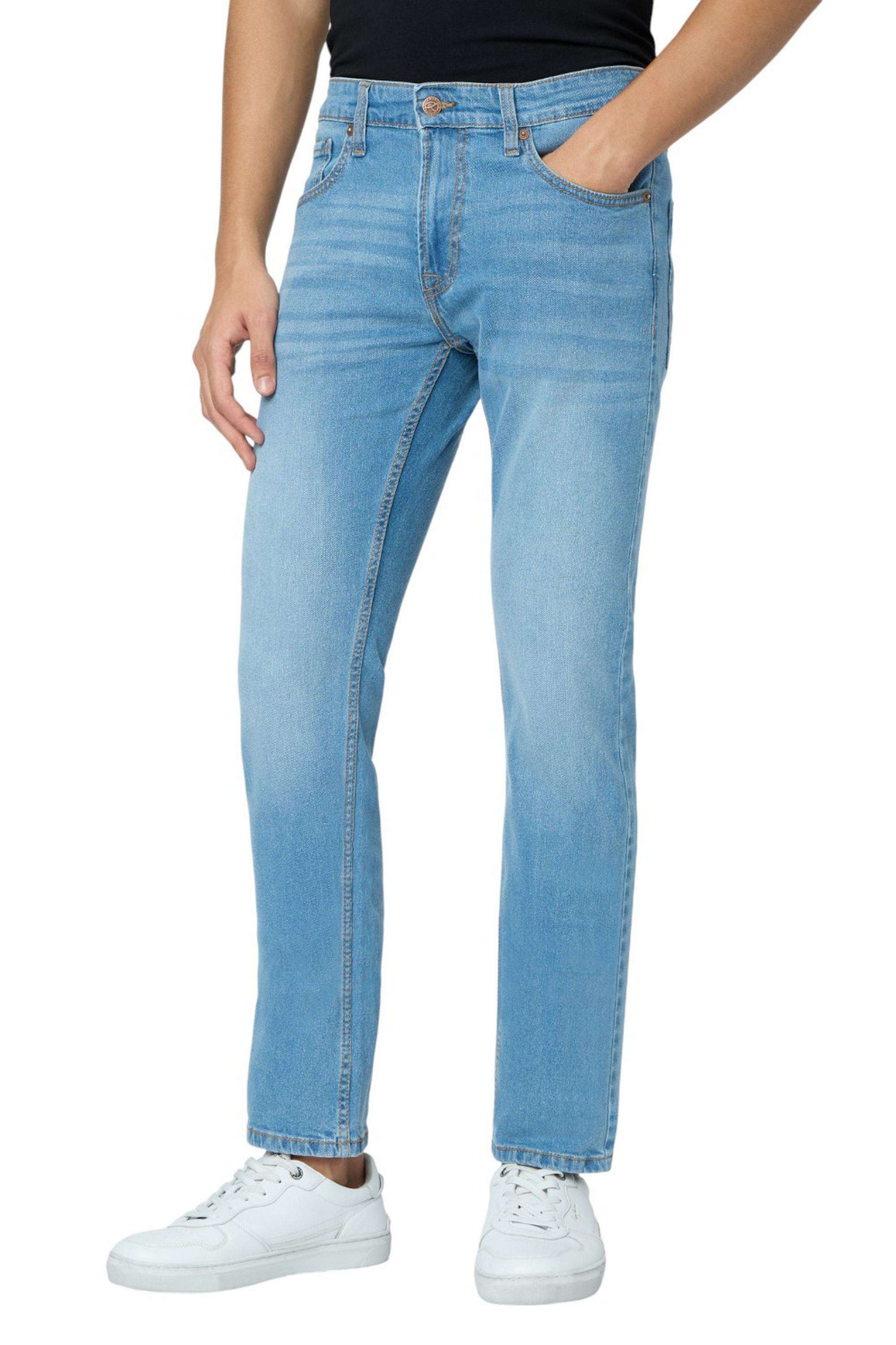 Solid-Cotton-Stretch-Slim-Fit-Men-s-Jeans
