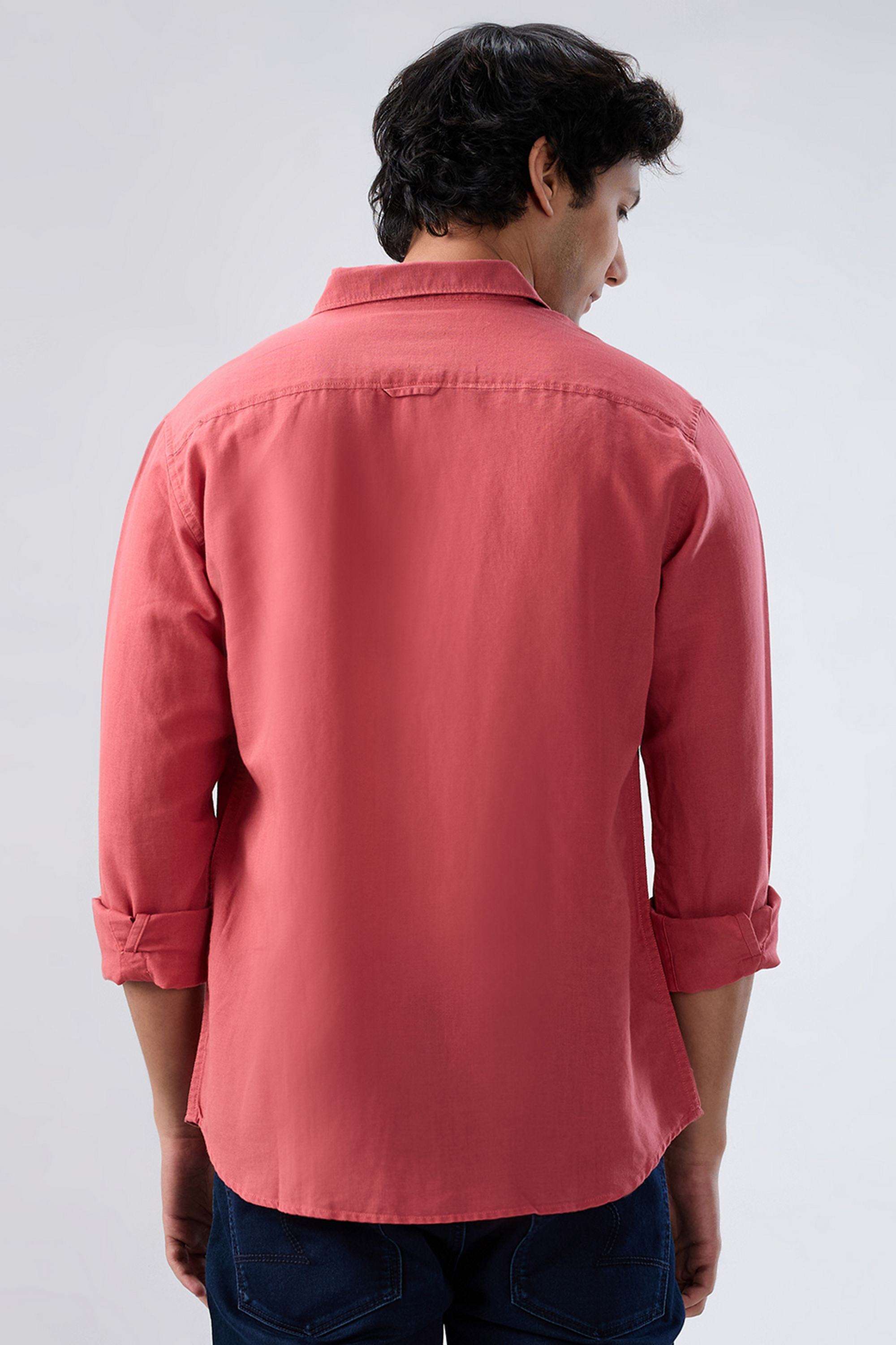 Solid-Cotton-Slim-Fit-Men-s-Shirt