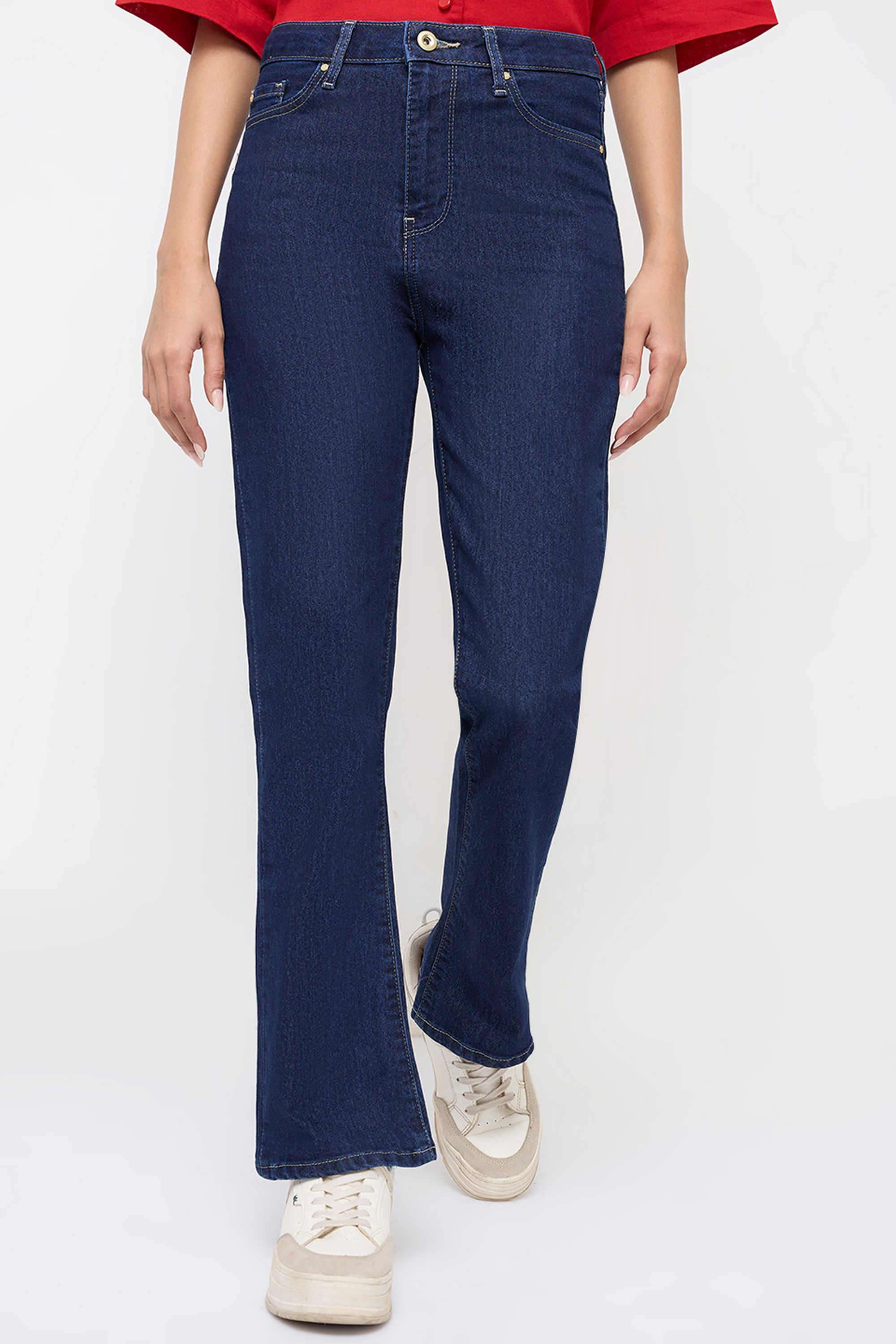 High-Rise-Cotton-Bootcut-Fit-Women-s-Jeans