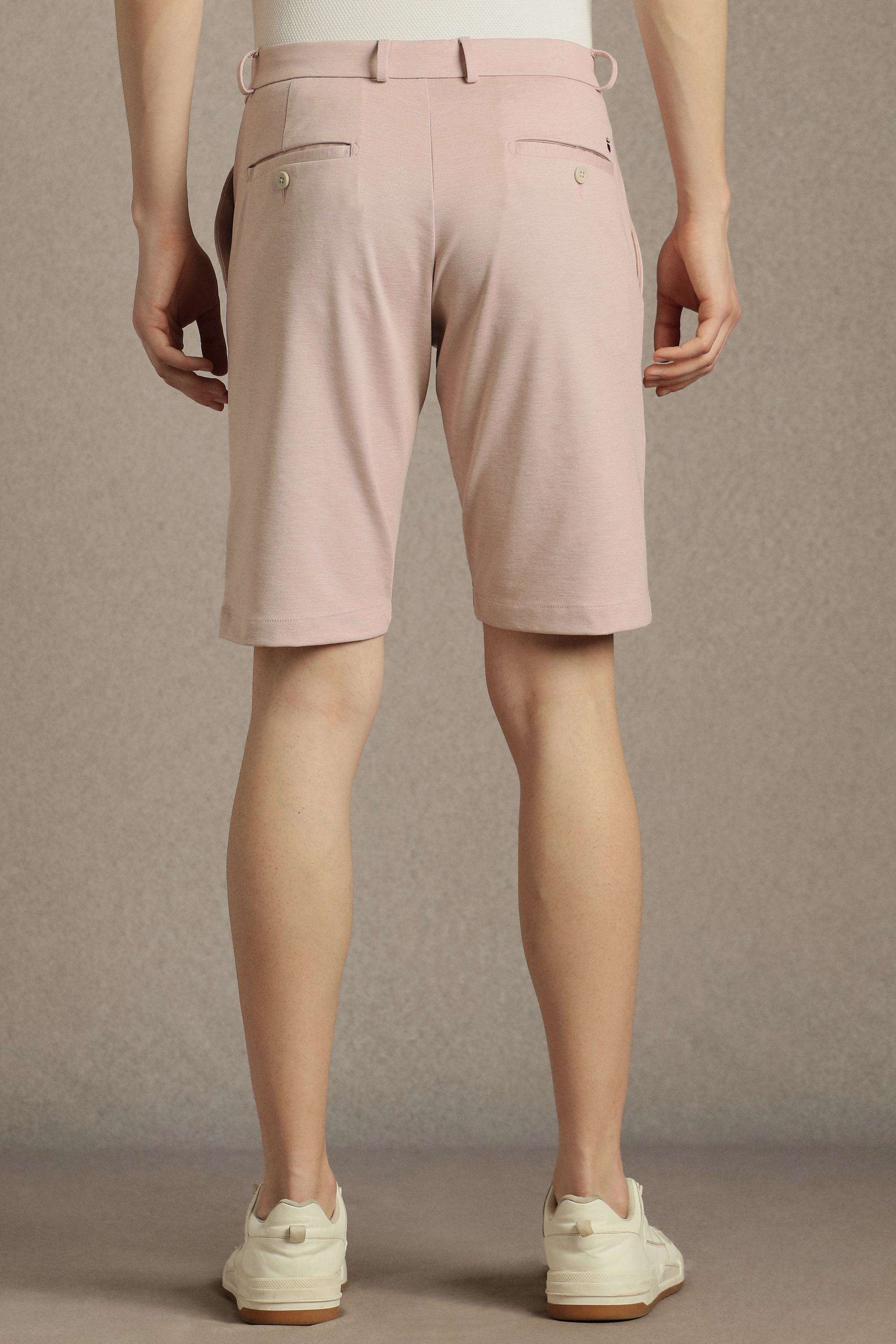 Solid-Polyester-Blend-Slim-Fit-Men-s-Shorts