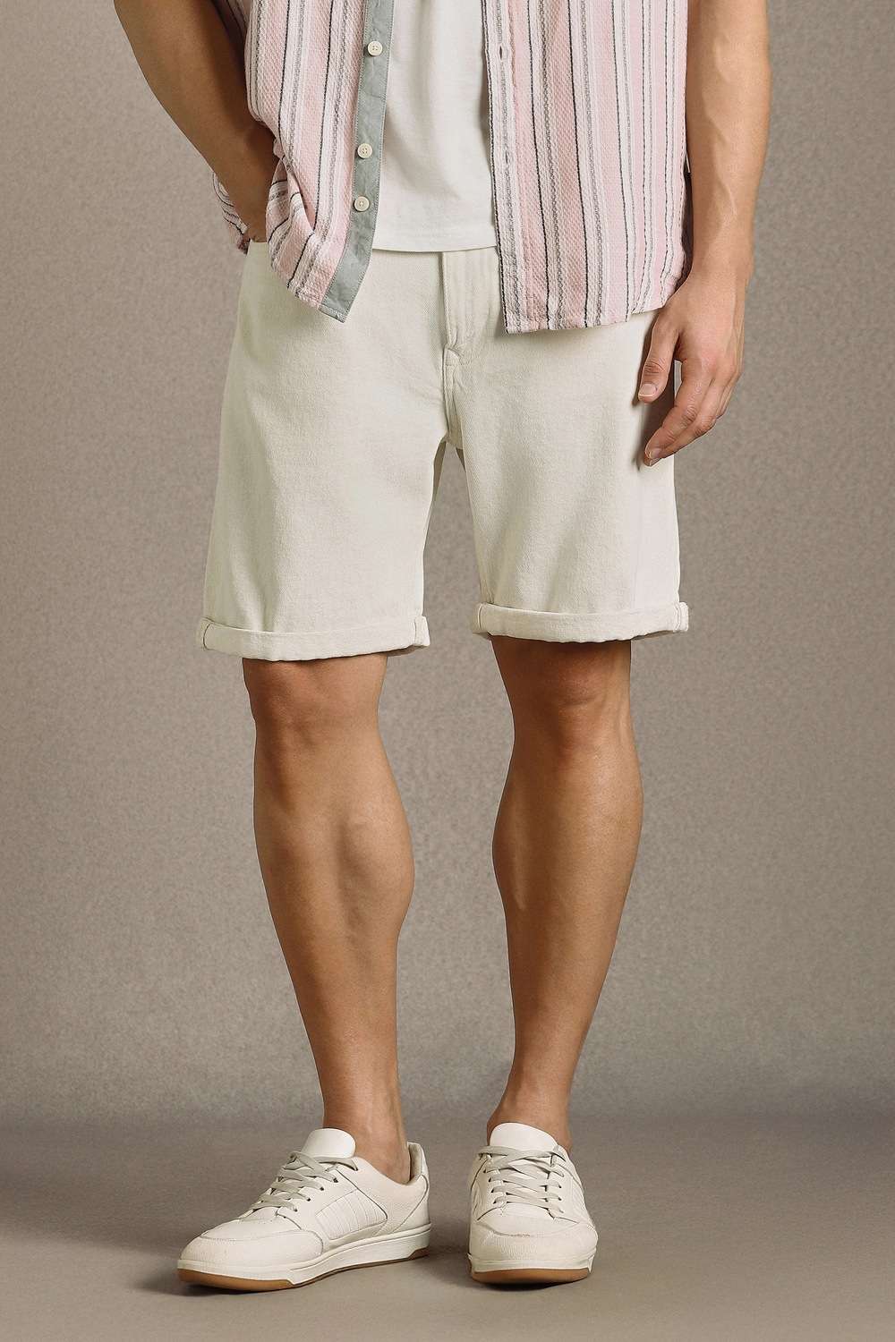 Solid-Cotton-Regular-Fit-Men-s-Shorts