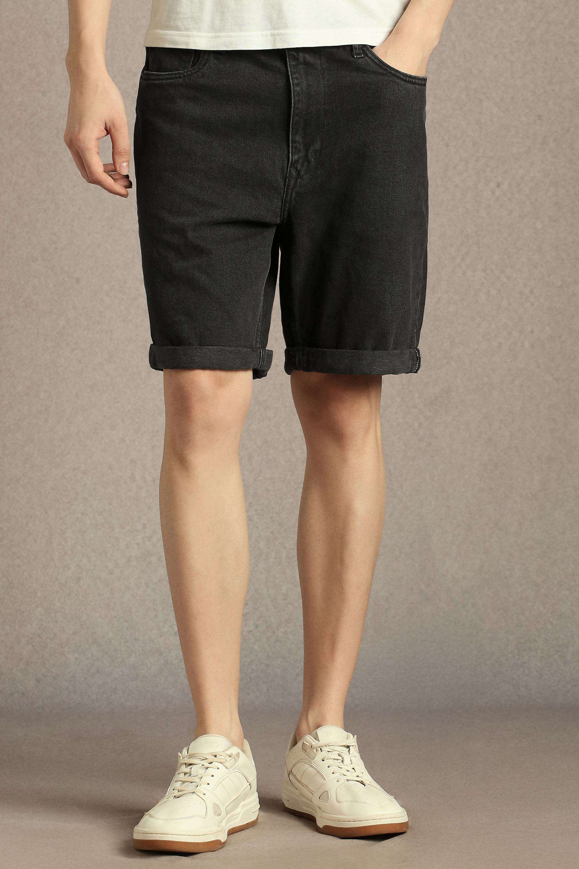 Solid-Cotton-Regular-Fit-Men-s-Shorts