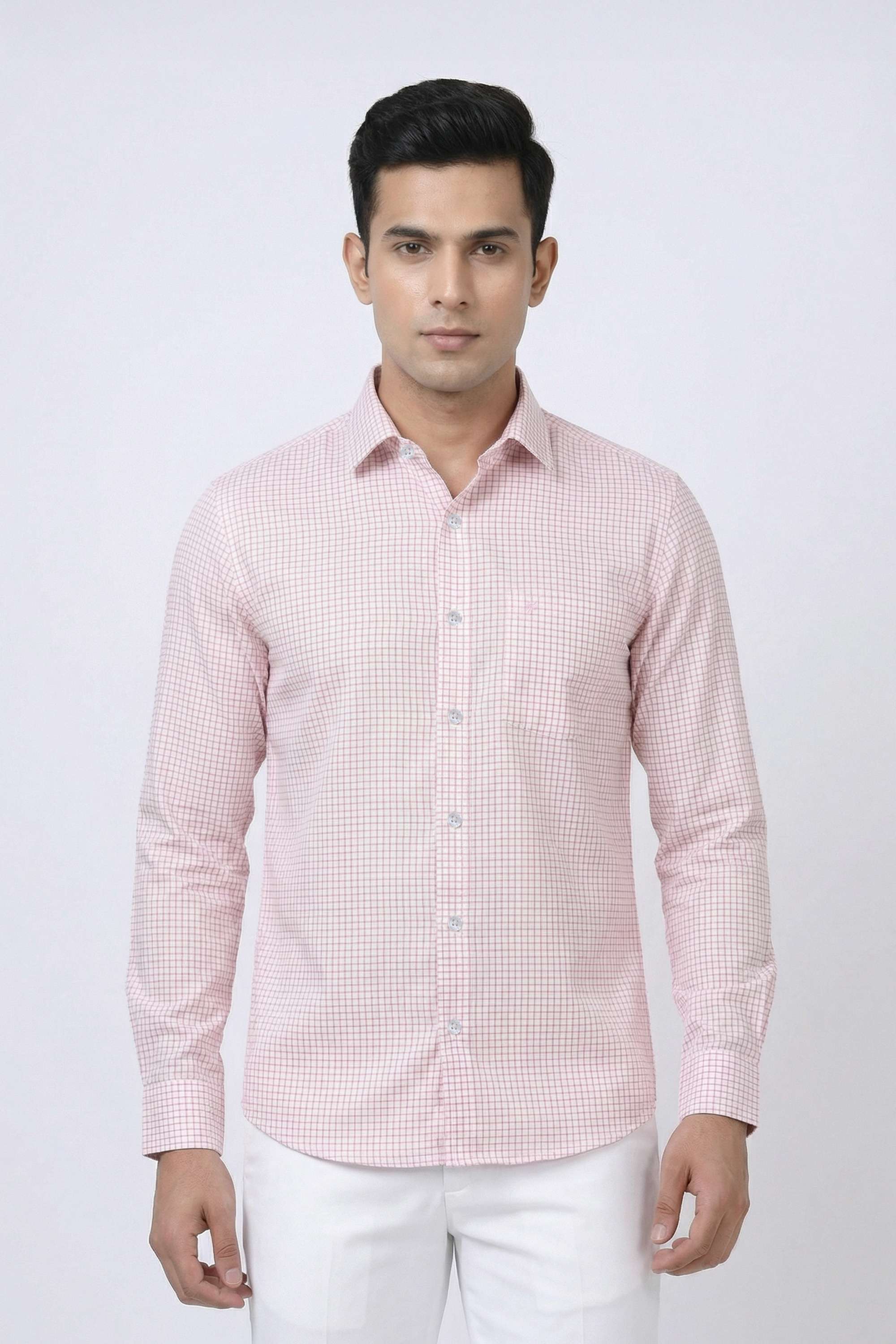 Textured-Cotton-Regular-Fit-Men-s-Casual-Wear-Shirt