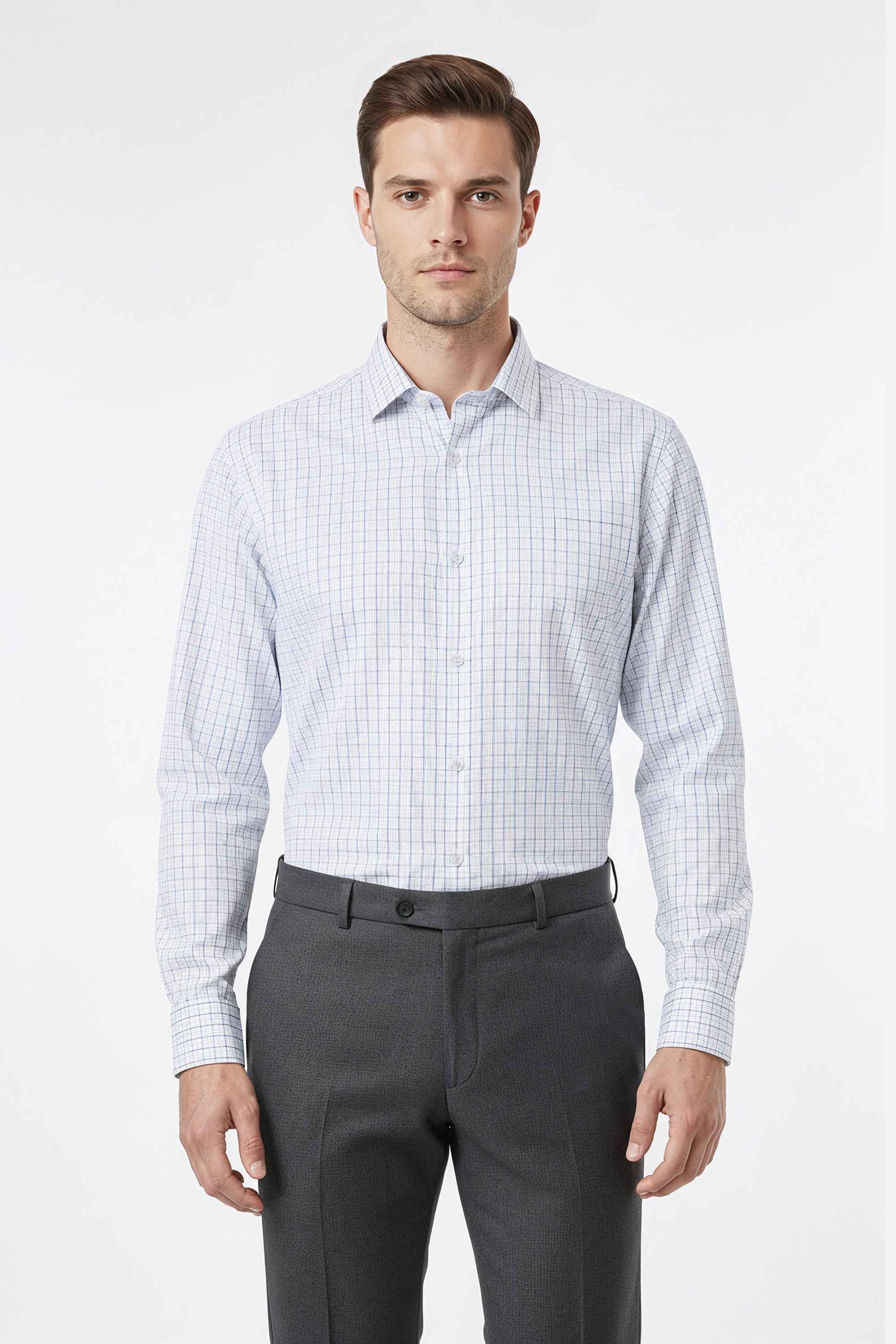 Textured-Cotton-Regular-Fit-Men-Formal-Wear-Shirt