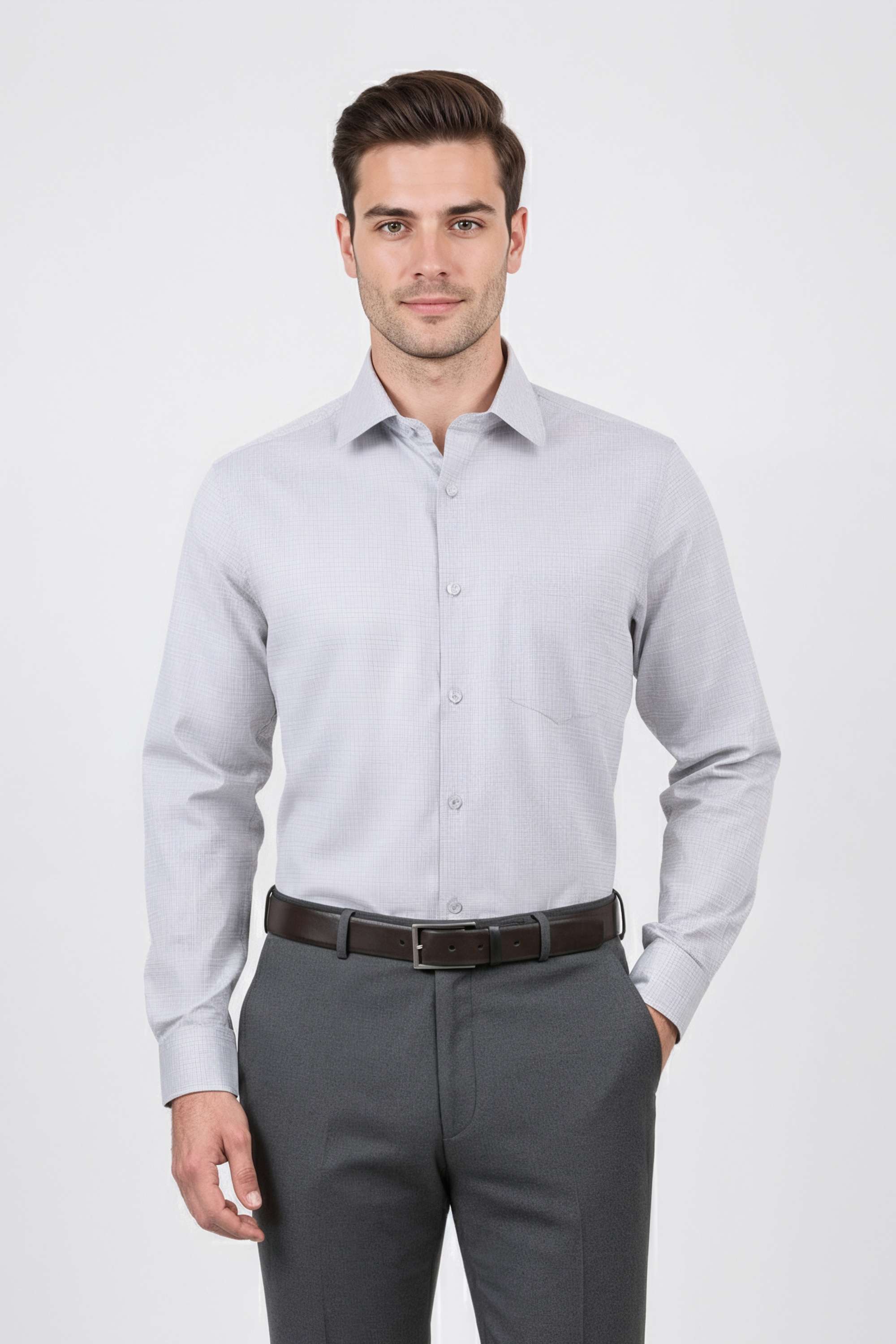 Textured-Cotton-Regular-Fit-Men-Formal-Wear-Shirt