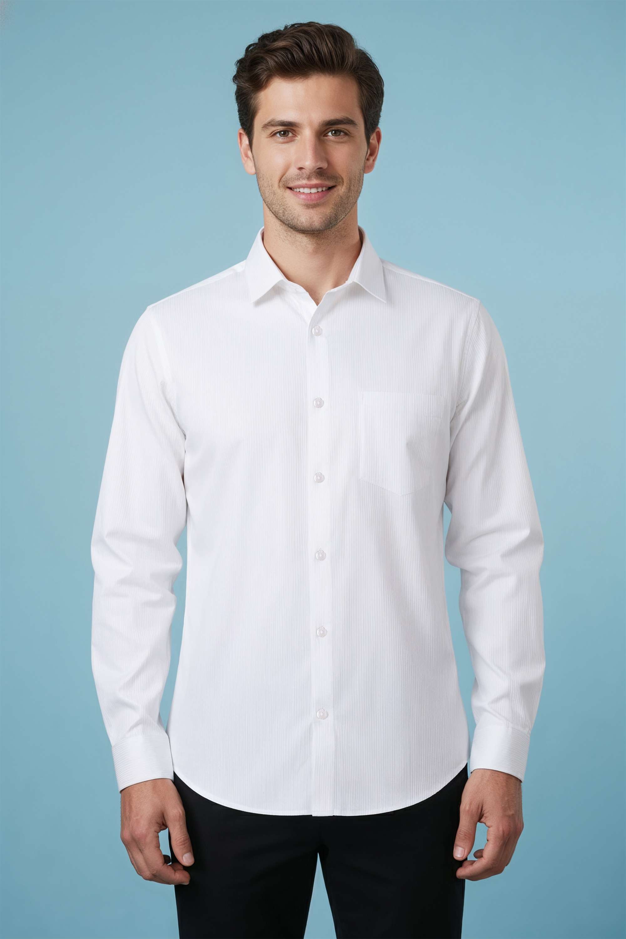 Textured-Blended-Fabric-Regular-Fit-Men-s-Formal-Wear-Shirt