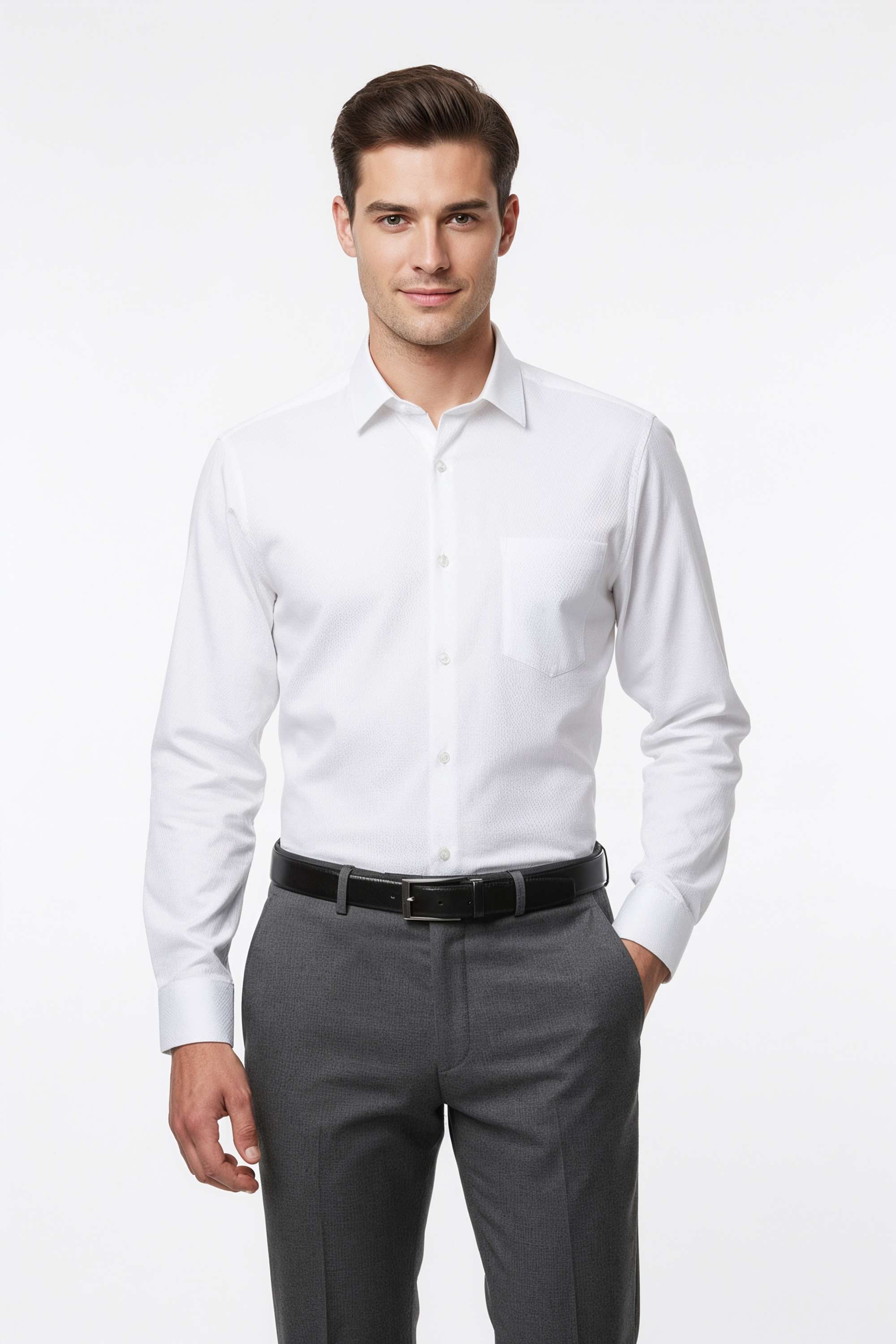 Solid-Cotton-Regular-Fit-Men-s-Formal-Wear-Shirt