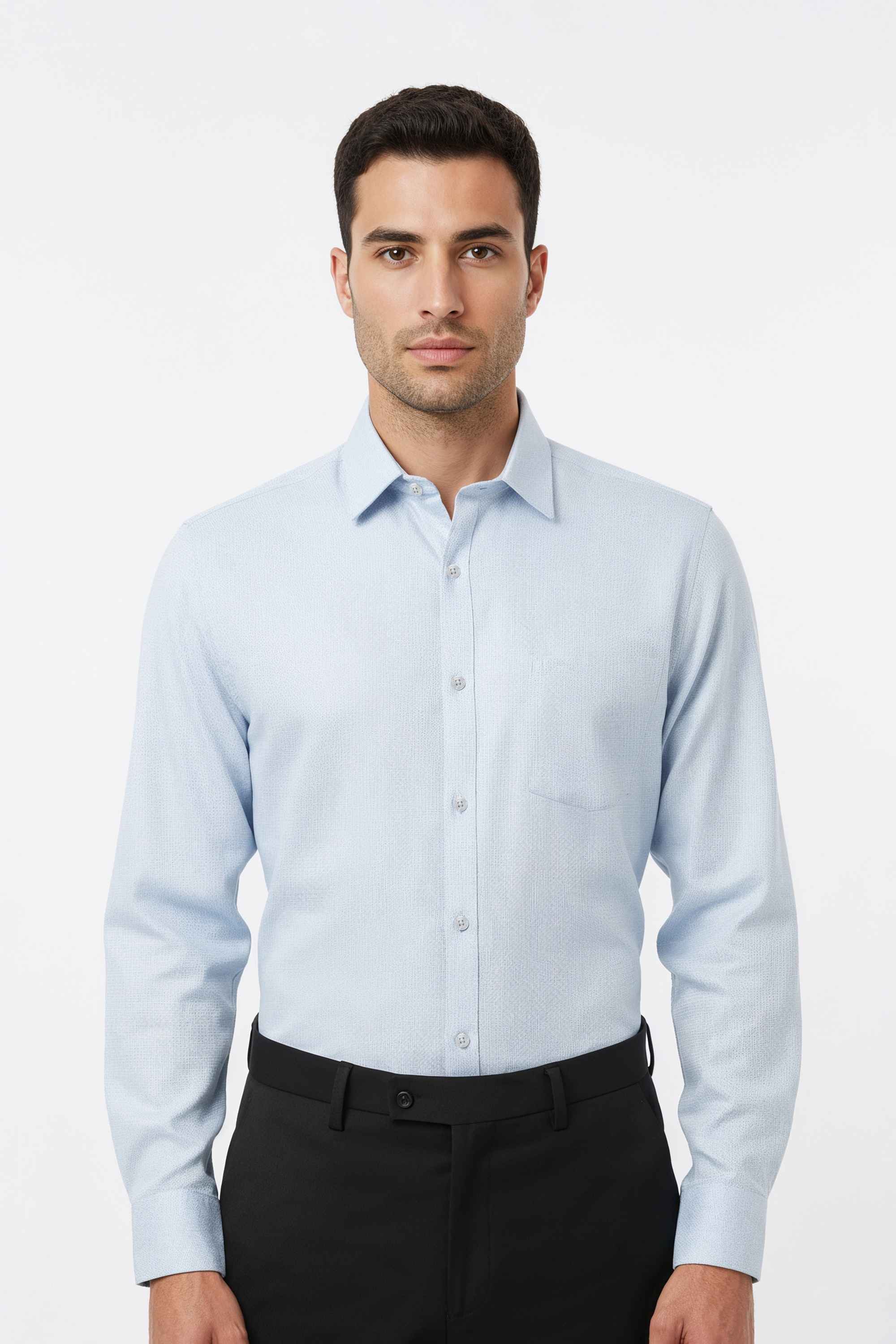 Textured-Cotton-Slim-Fit-Men-s-Formal-Wear-Shirt