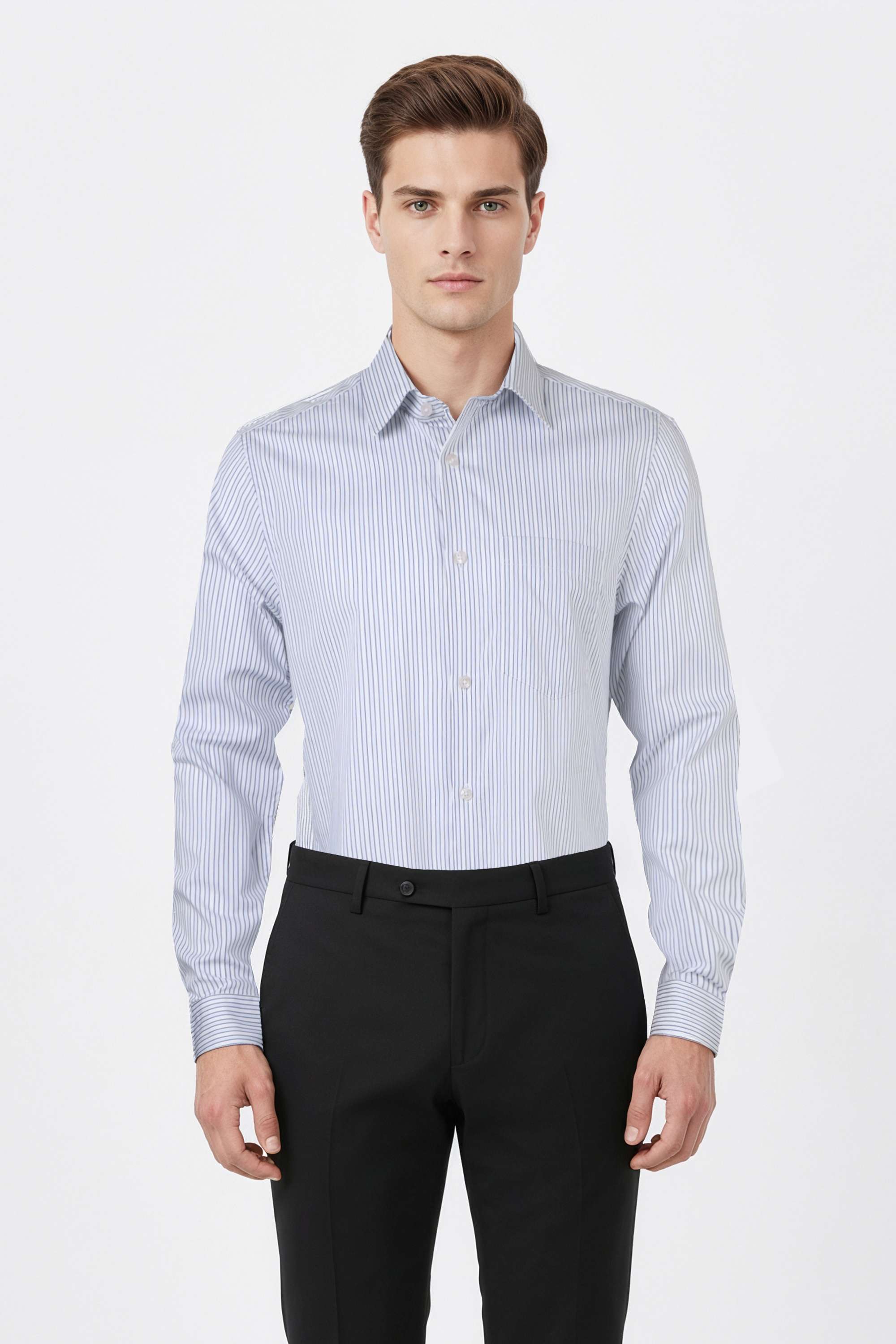 Stripes-Cotton-Slim-Fit-Men-s-Formal-Wear-Shirt