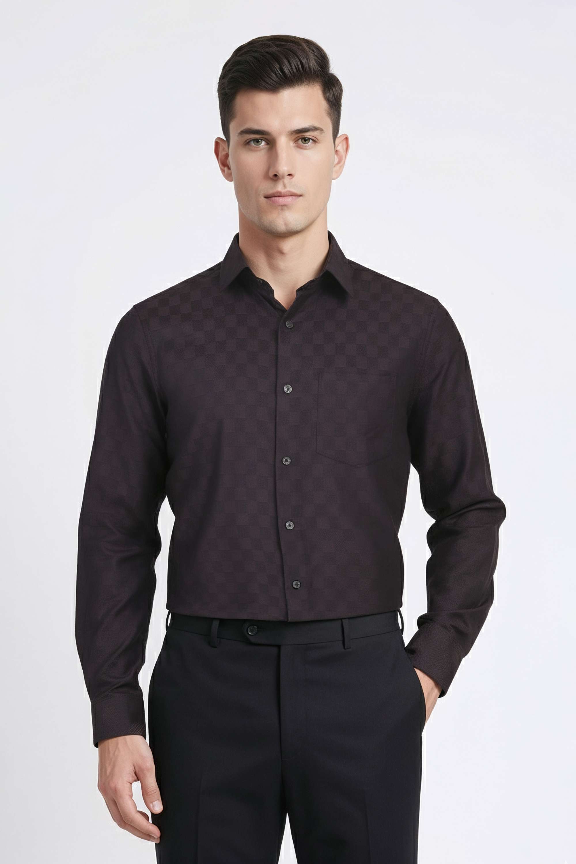 Textured-Cotton-Regular-Fit-Men-s-Formal-Wear-Shirt