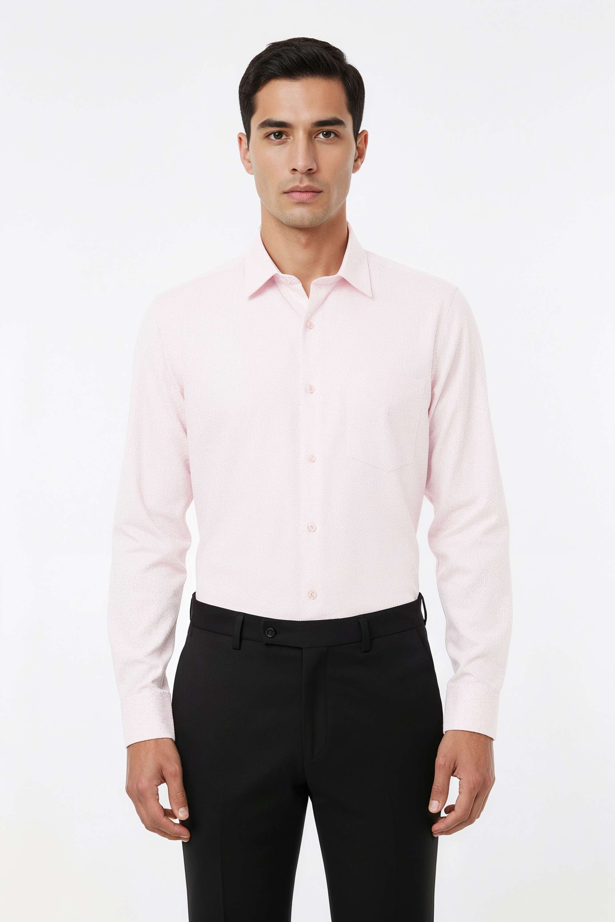 Textured-Cotton-Slim-Fit-Men-s-Formal-Wear-Shirt