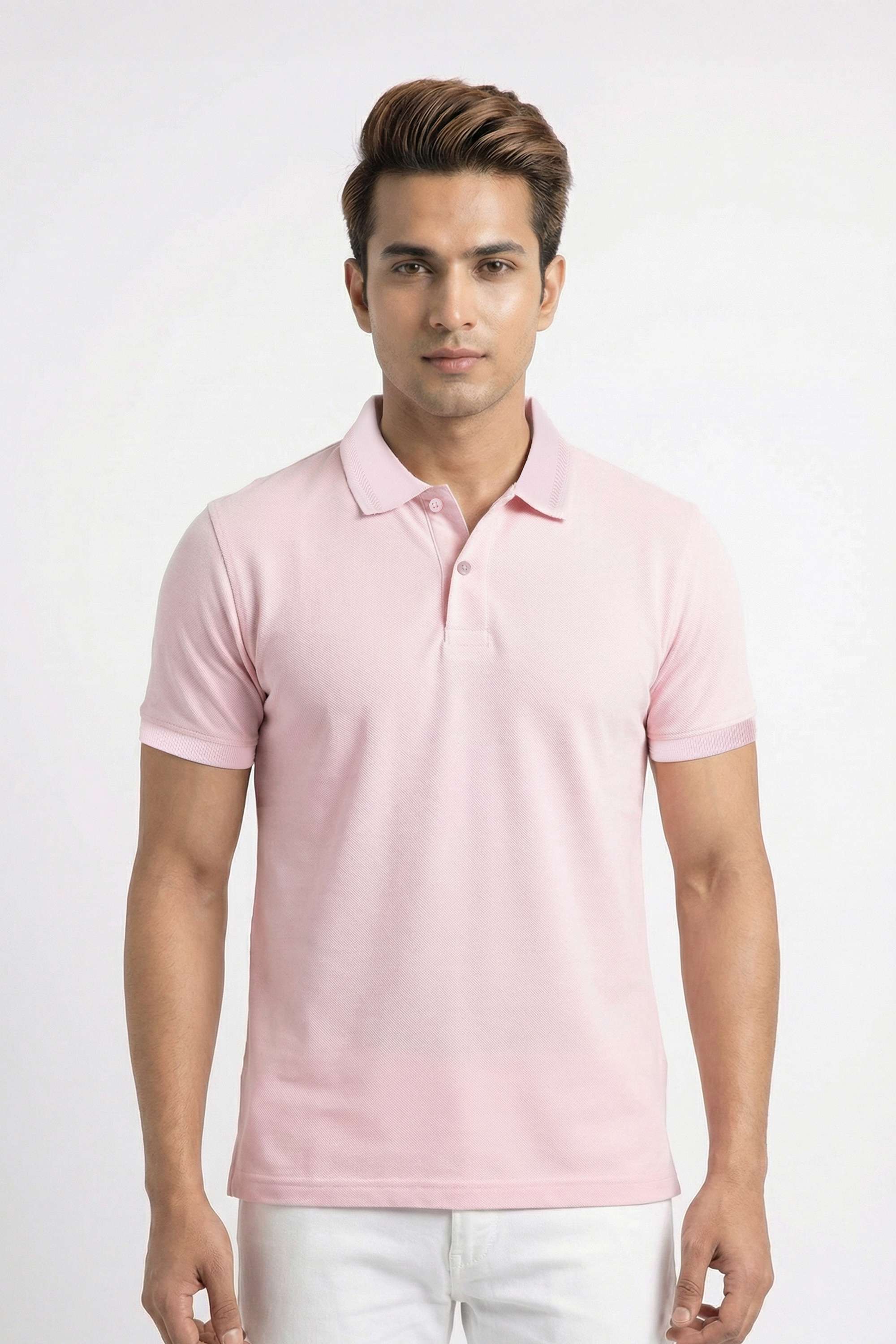 Textured-Cotton-Slim-Fit-Men-s-T-Shirt