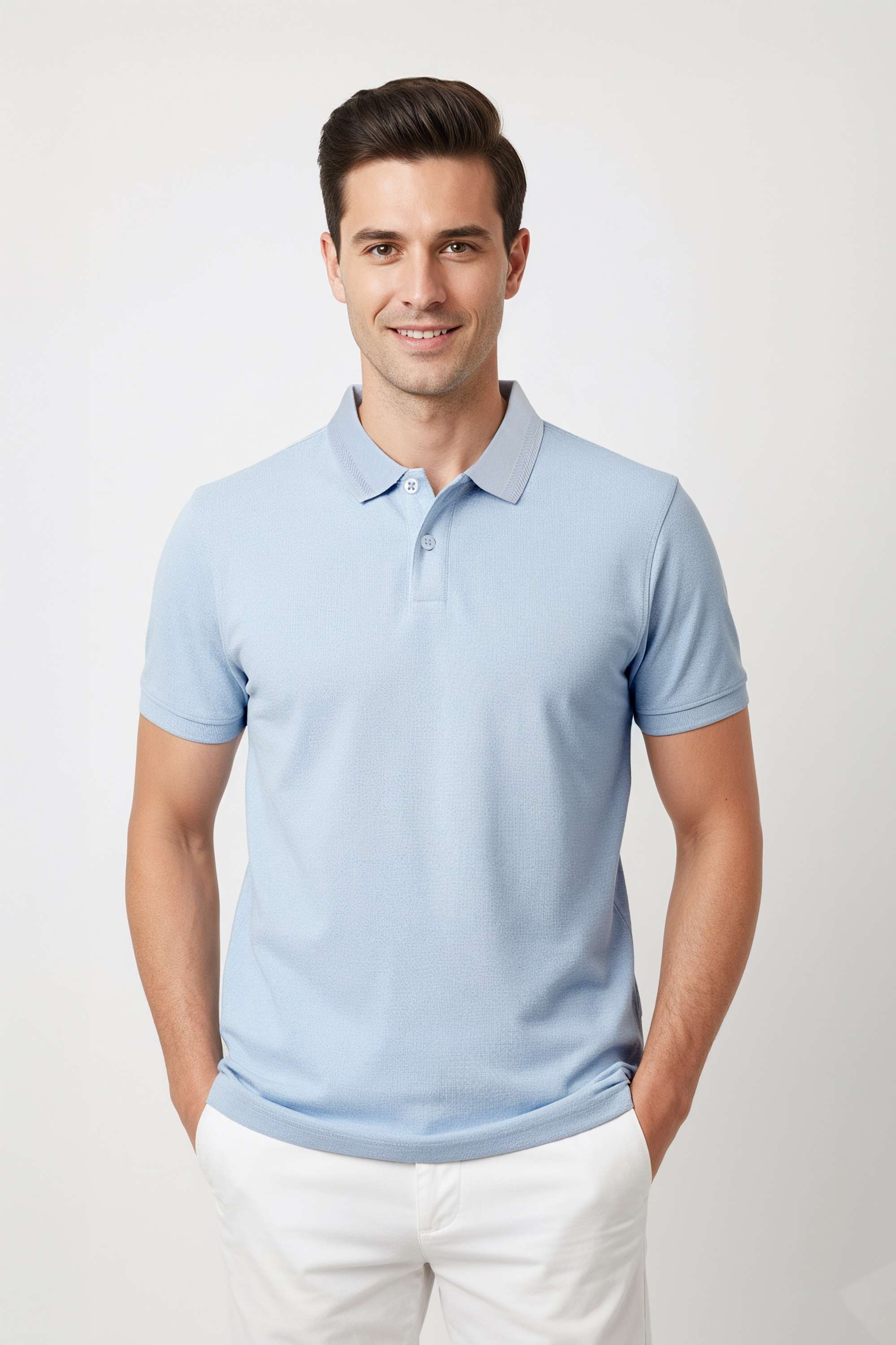 Textured-Cotton-Slim-Fit-Men-s-T-Shirt