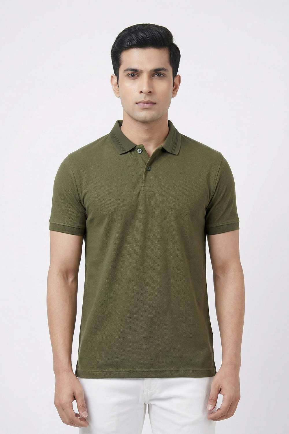 Textured-Cotton-Slim-Fit-Men-s-T-Shirt