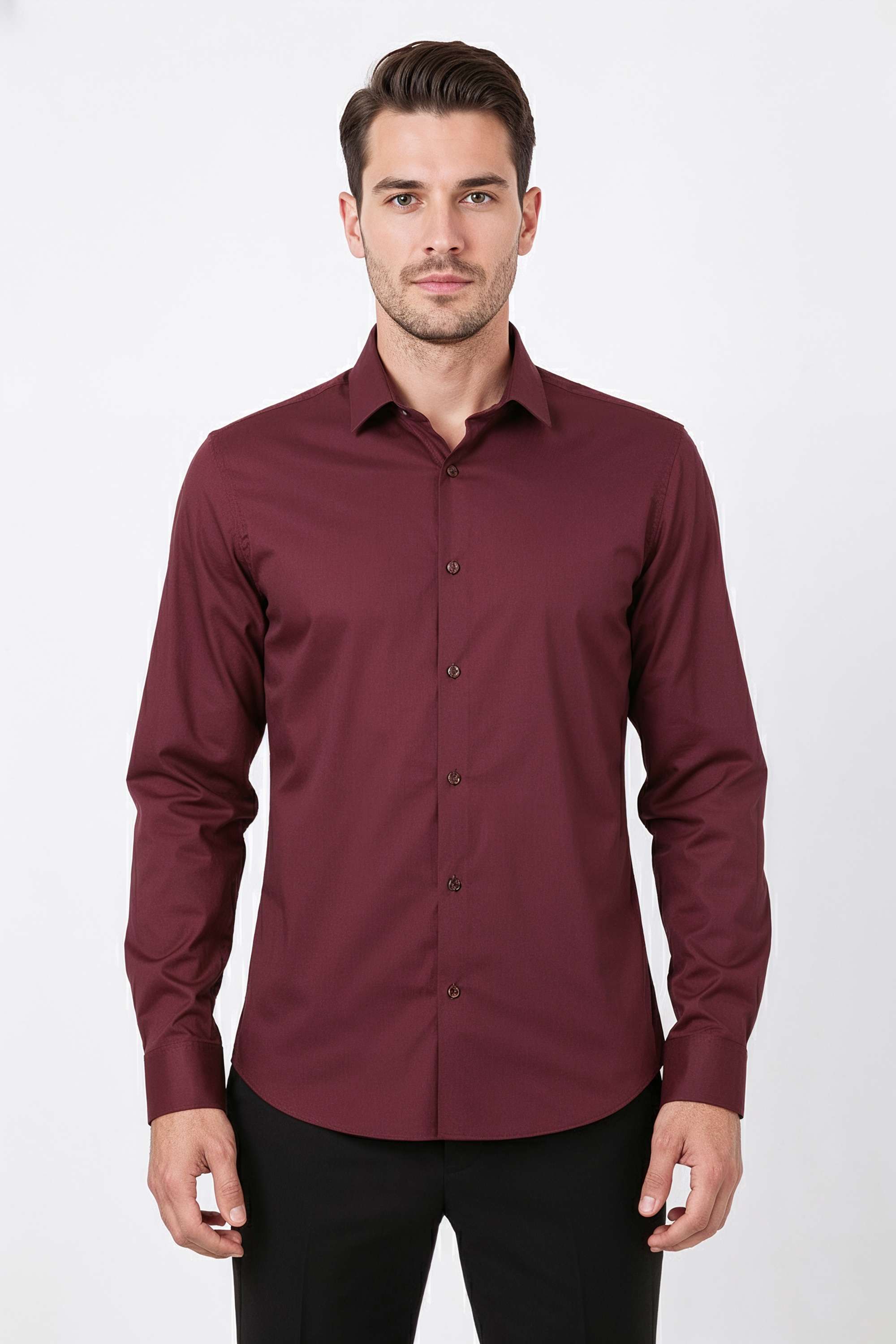 Solid-Cotton-Regular-Fit-Men-s-Formal-Wear-Shirt