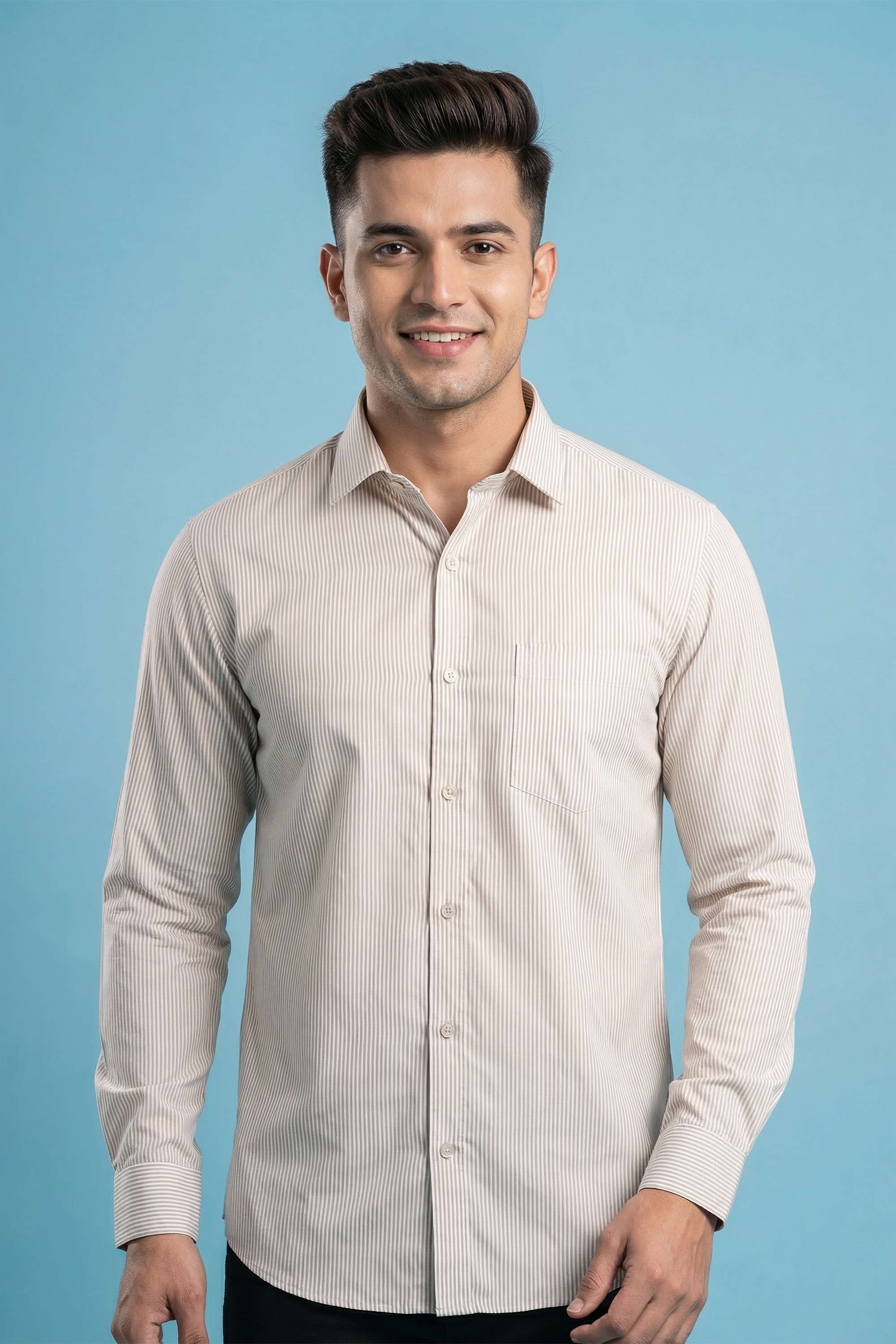 Textured-Cotton-Regular-Fit-Men-s-Casual-Wear-Shirt