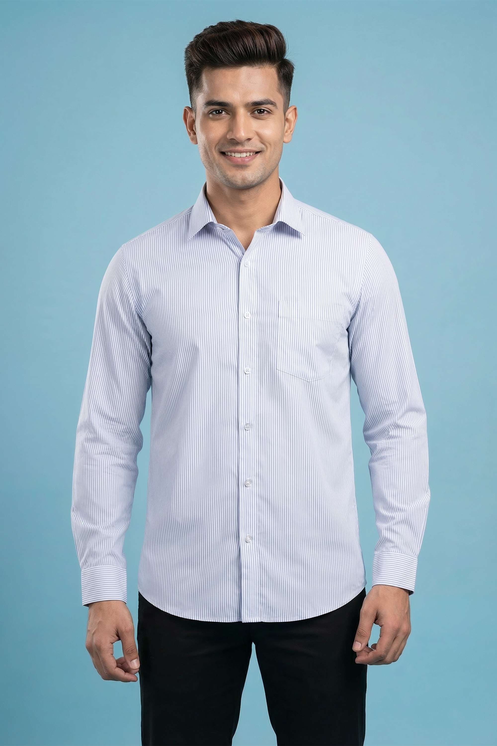 Textured-Cotton-Regular-Fit-Men-s-Formal-Wear-Shirt