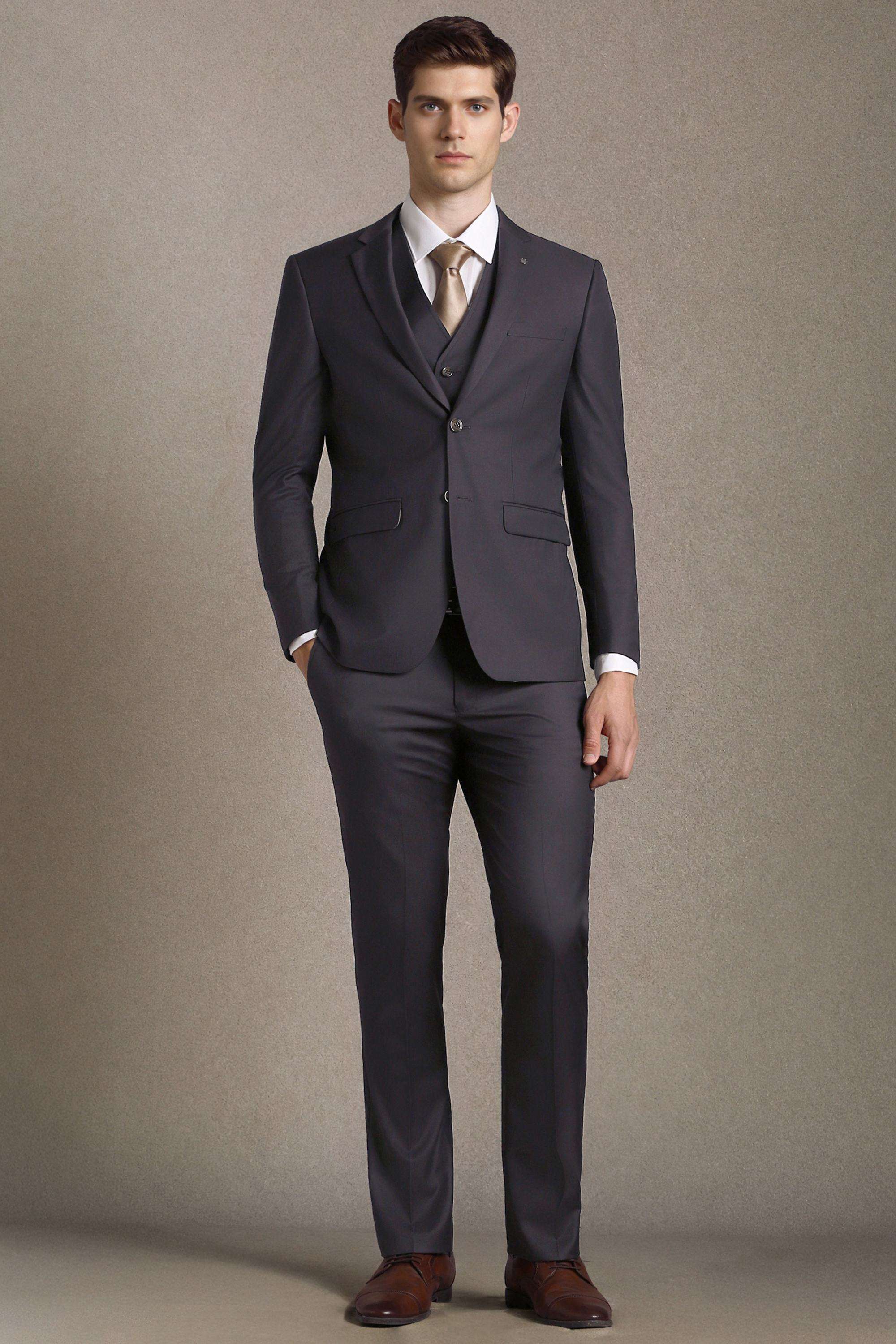 Textured-Polyester-Viscose-Slim-Fit-Men-s-Suit