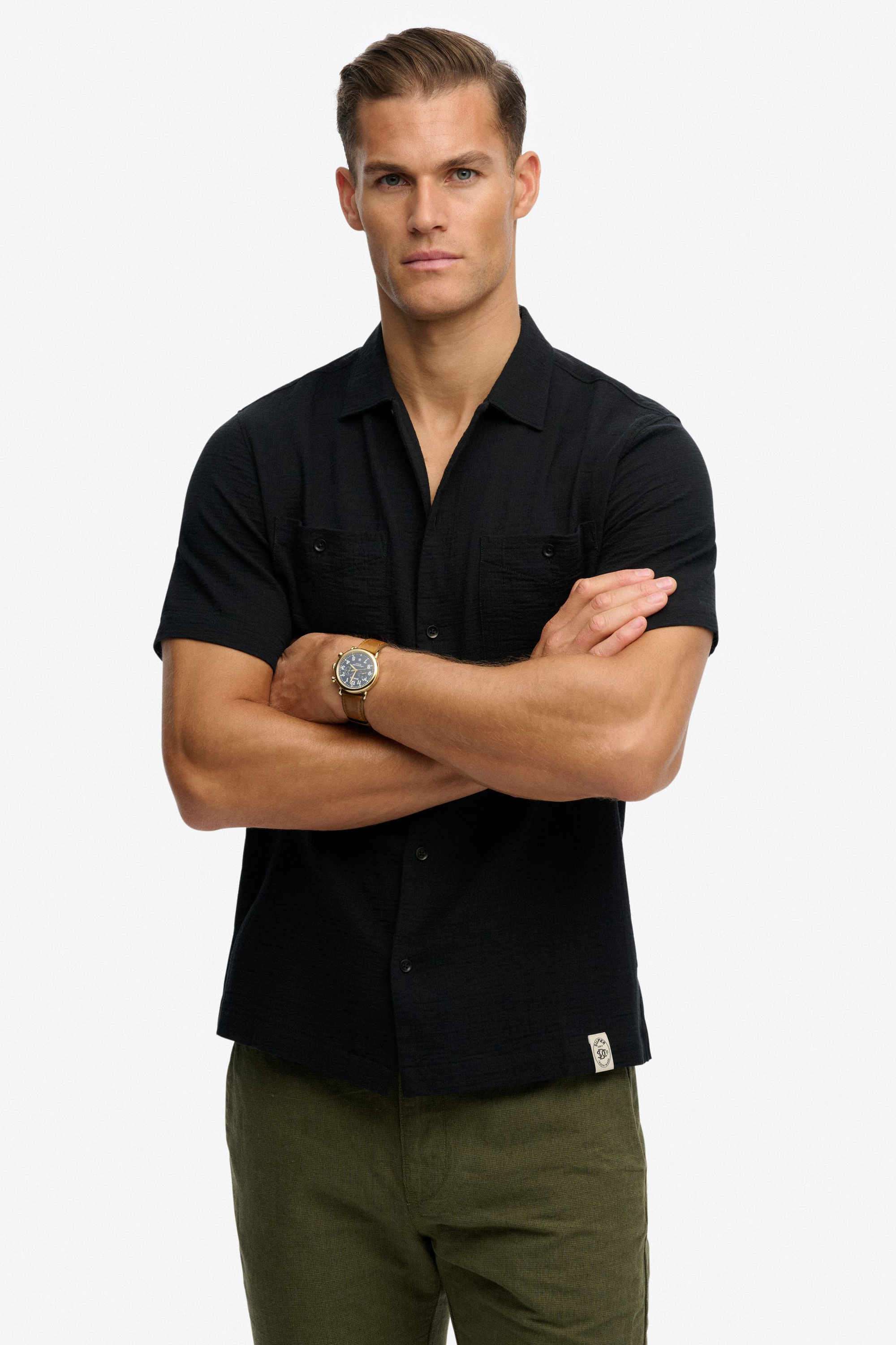 Solid-Cotton-Regular-Fit-Men-s-Casual-Wear-Shirt