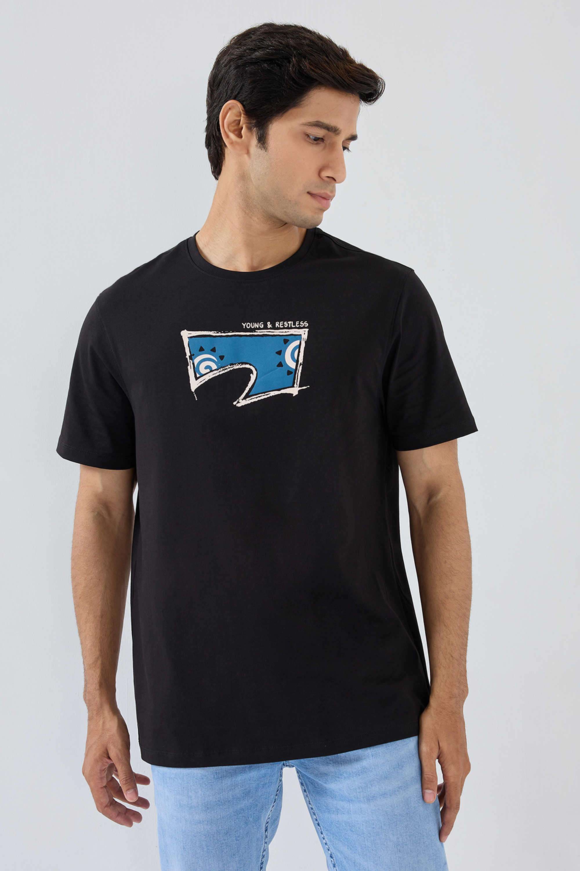 Solid-Cotton-Slim-Fit-Men-s-T-Shirt