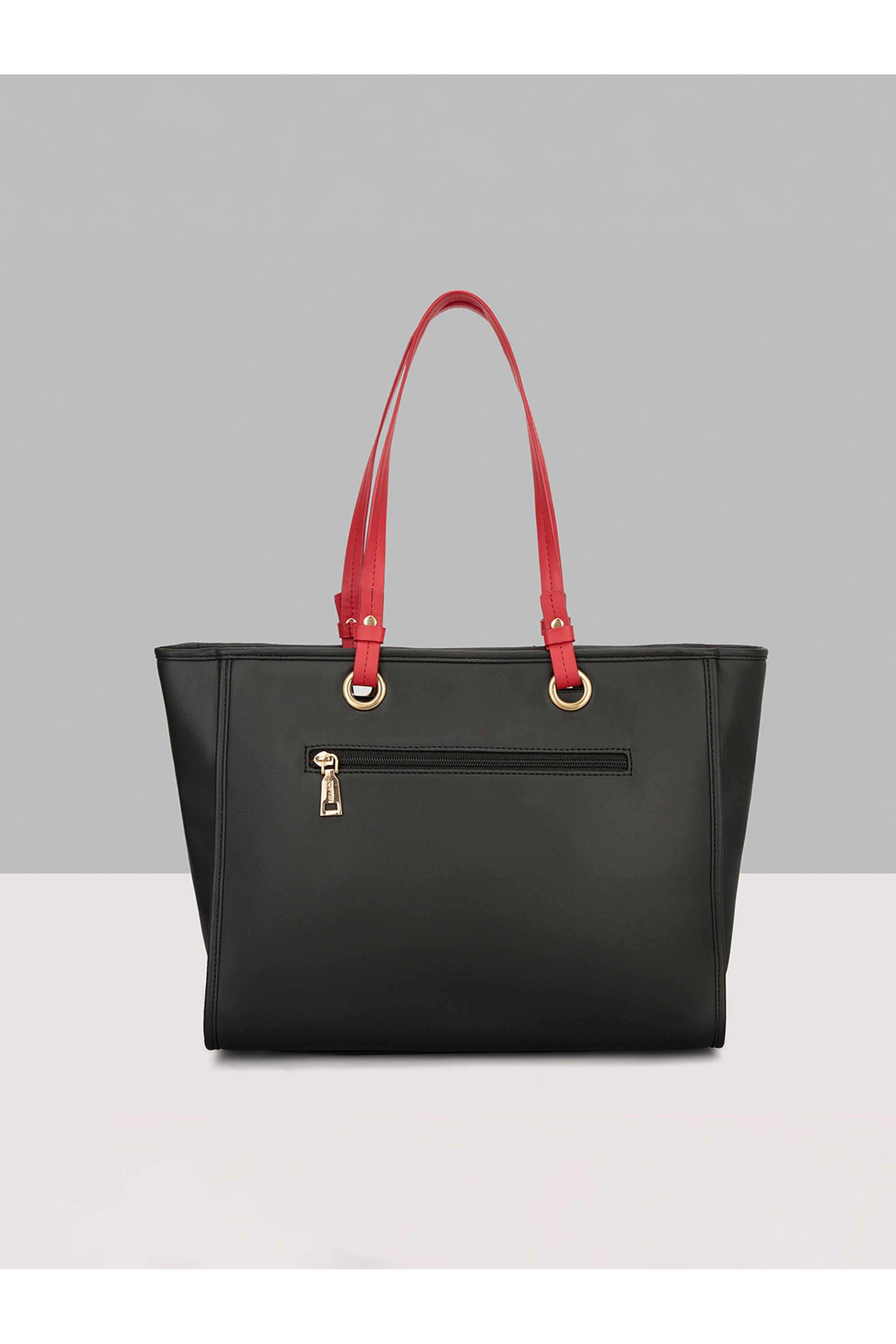 Zipper-Faux-Leather-Women-Everyday-Tote-Bag